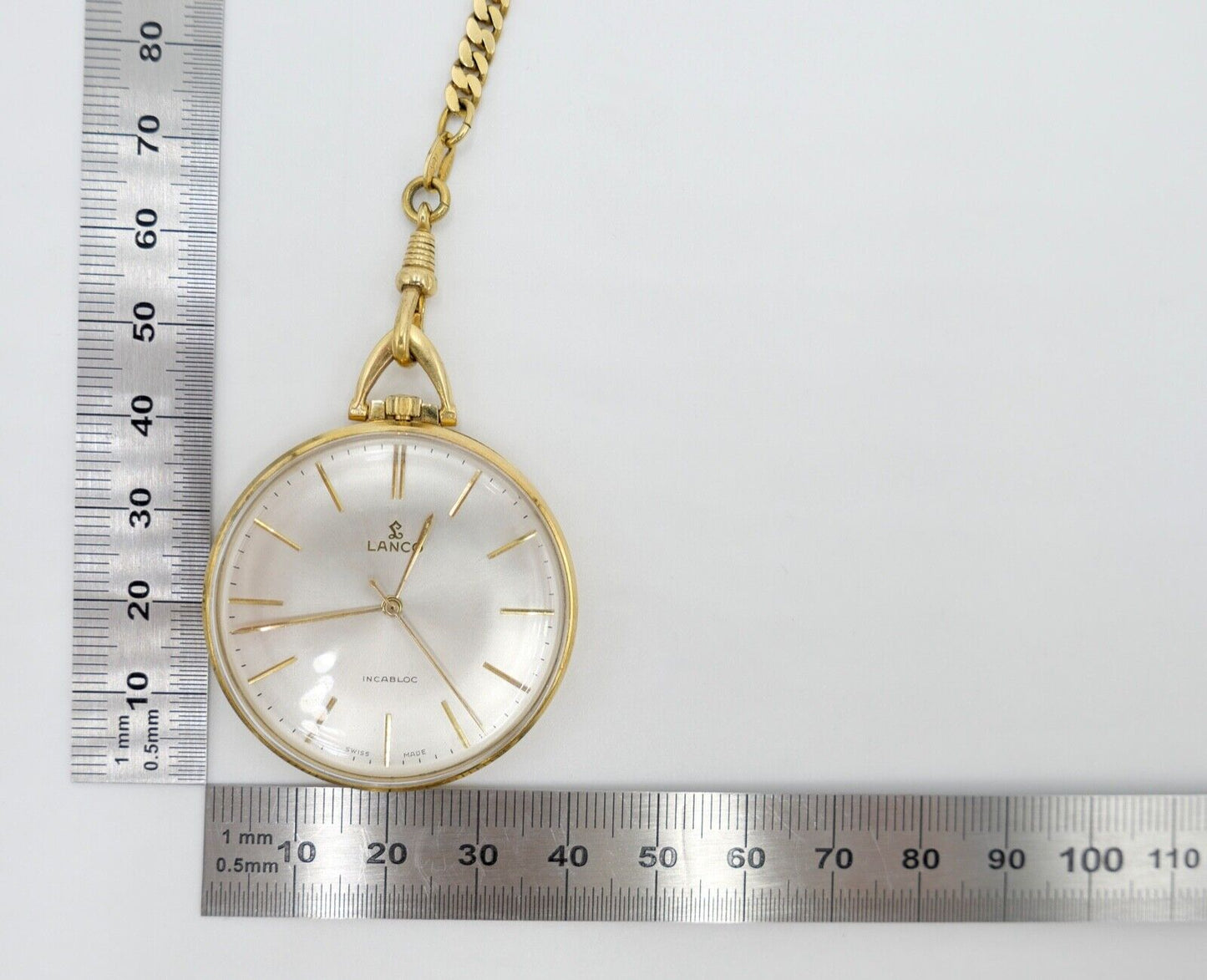 Lanco Taschenuhr vergoldet Cal. 1103 1104 selten - Antikhandel-Stuttgart