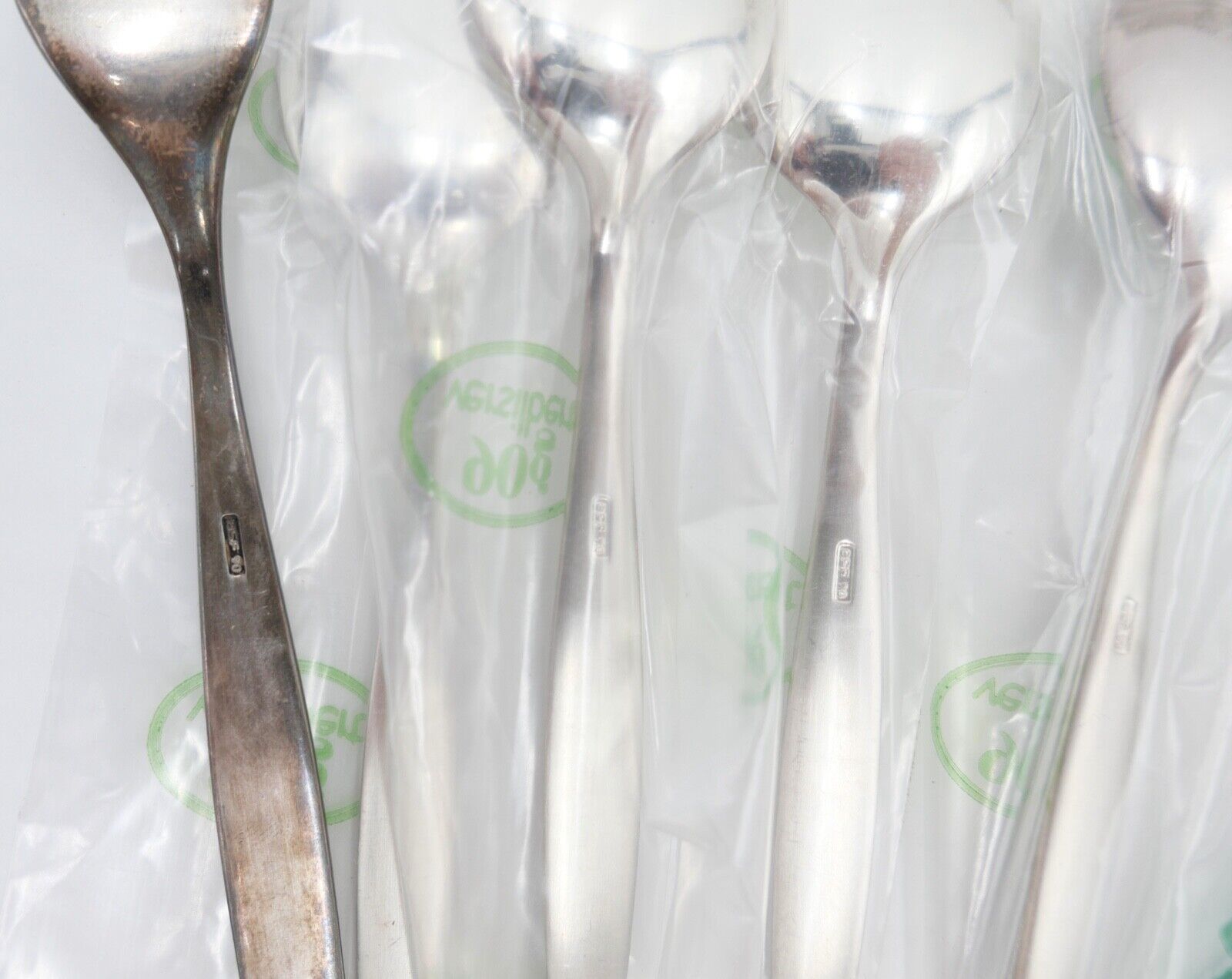 - NEU - OVP - 17 Teile BSF 111 DÄNISCH PERL 90er Silber versilbert Besteck - Antikhandel-Stuttgart