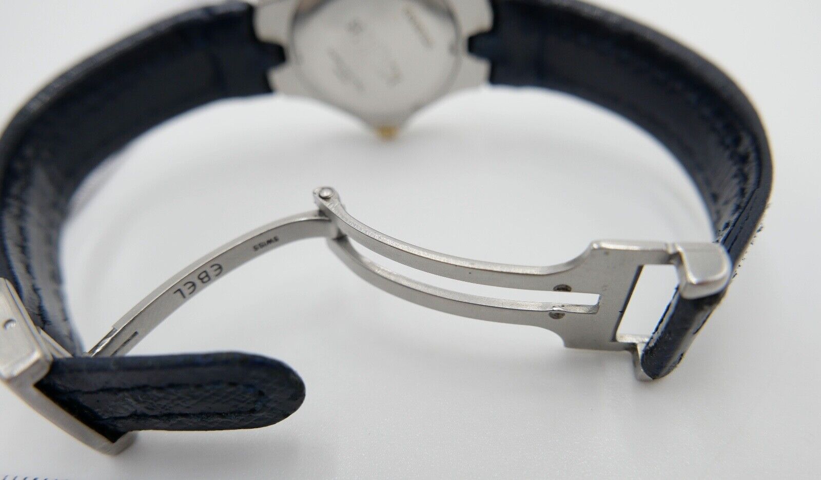 2000er EBEL SPORTWAVE QUARZ E6087621 blaues Lederband Damenuhr Ø 27mm - Antikhandel-Stuttgart