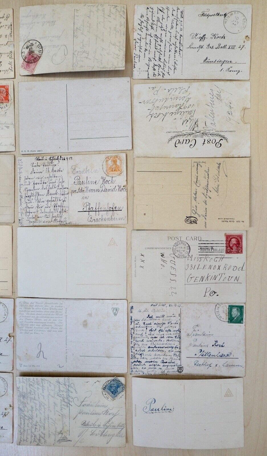 antike Ansichtskarten Postkarten Briefmarken LIEBE VERLIEBT deutsches Reich USA - Antikhandel-Stuttgart