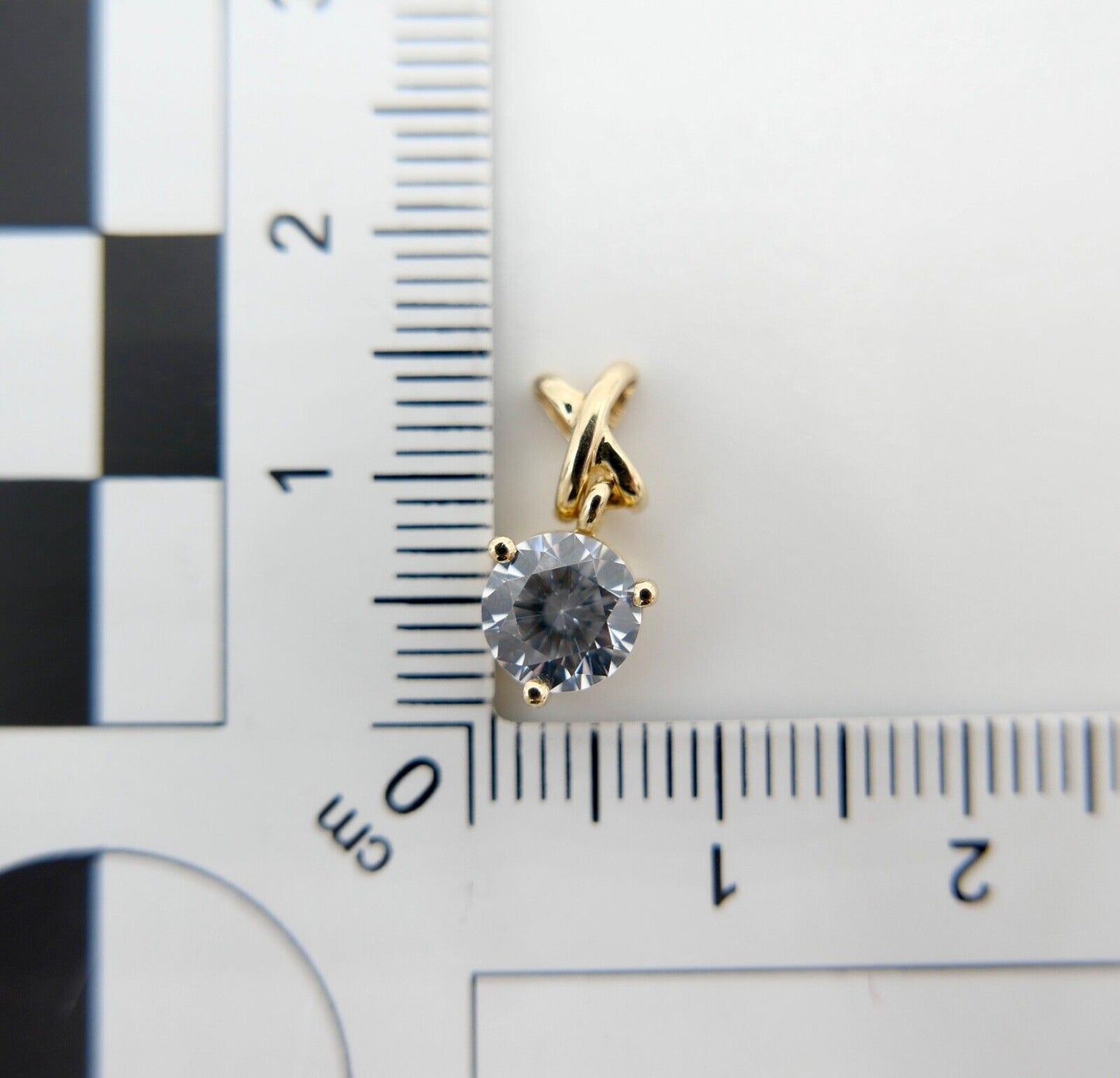 DQCZ Anhänger mit Zirkonia 585 / 14K Gold Gelbgold - Antikhandel-Stuttgart