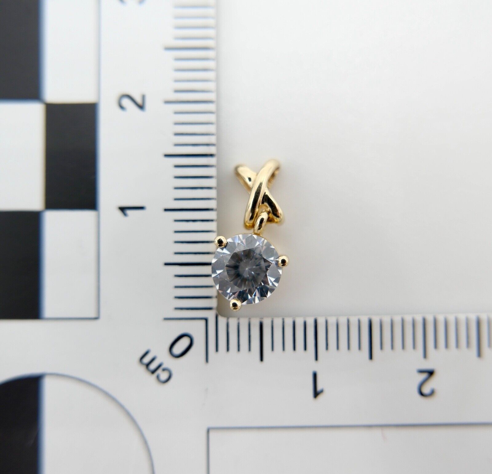 DQCZ Anhänger mit Zirkonia 585 / 14K Gold Gelbgold - Antikhandel-Stuttgart