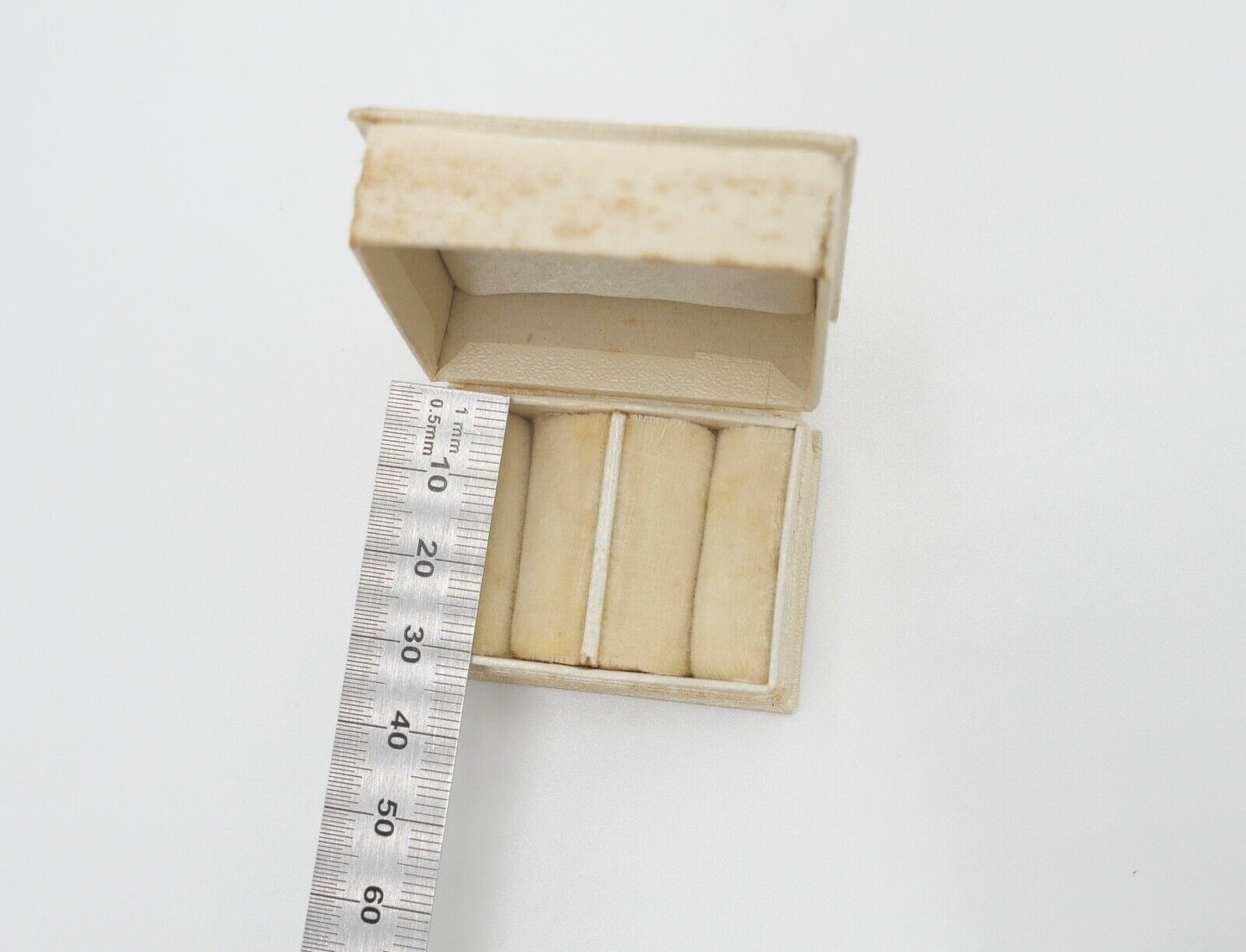 antikes Ringetui Doppeletui 5x3,5x3 cm Etui Box Aufbewahrung Schatulle - Antikhandel-Stuttgart