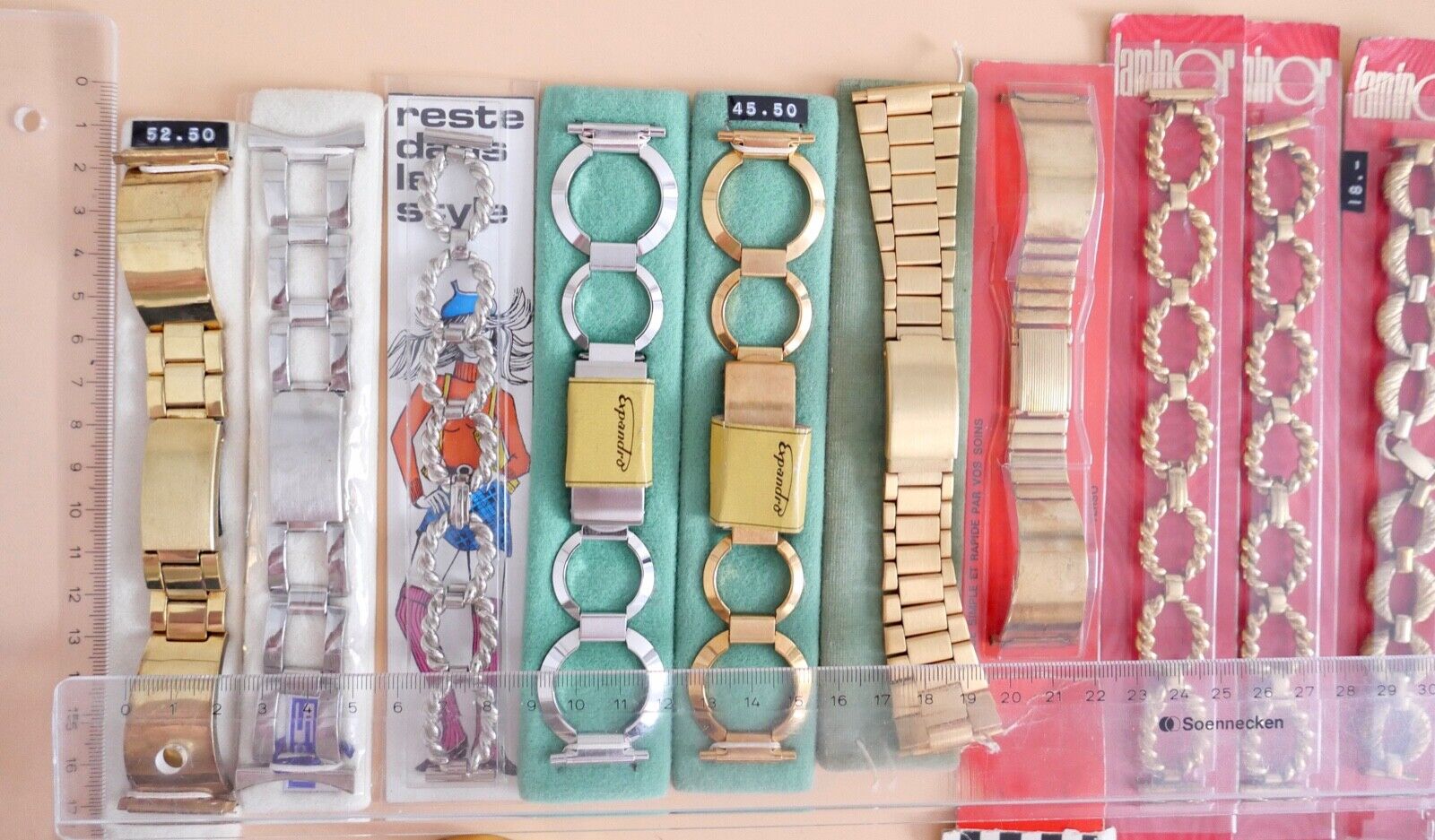 NEU Konvolut 57 Uhrenarmbänder Armband Uhren Juwelierauflösung Gold Racing POLO - Antikhandel-Stuttgart