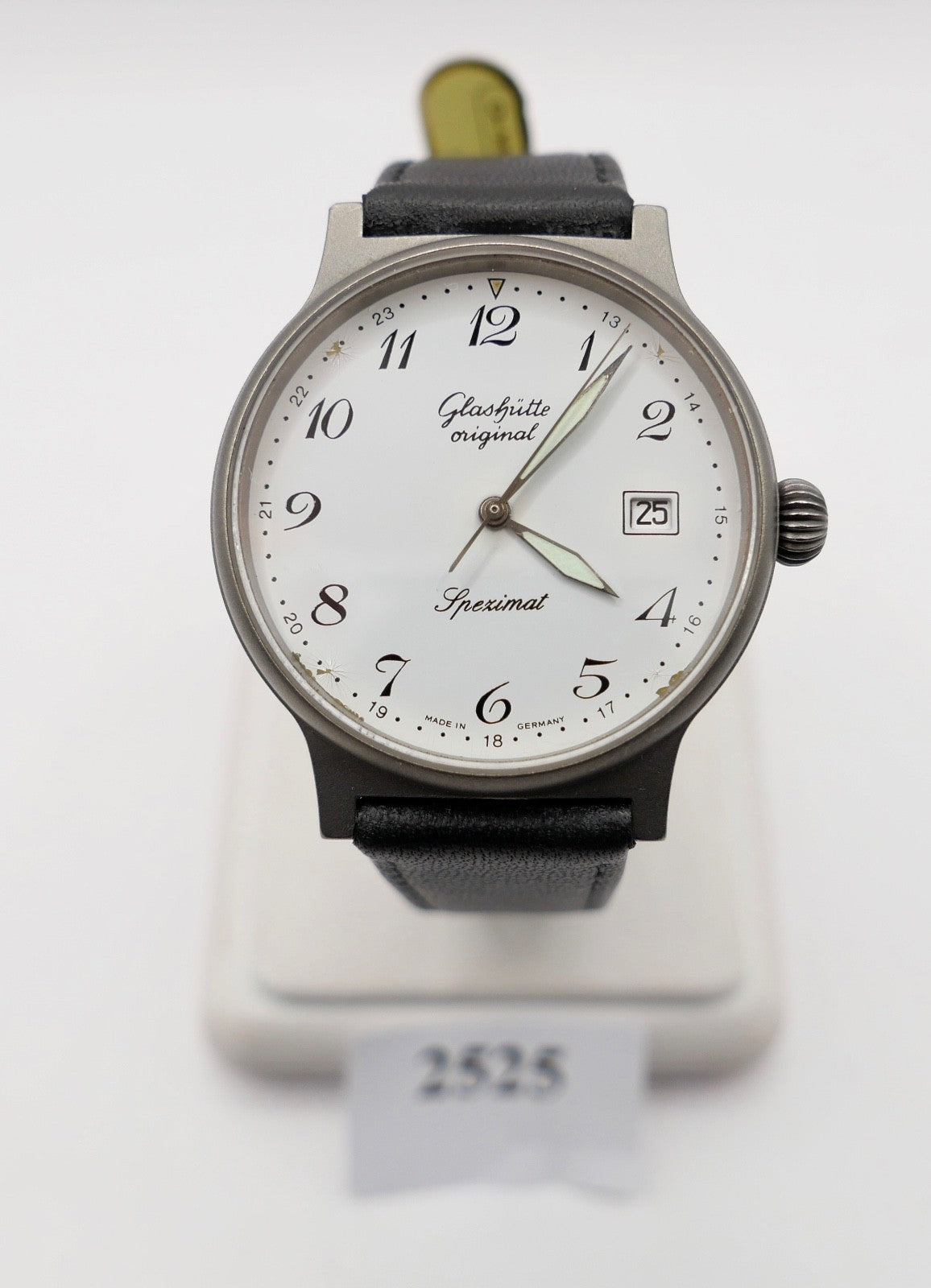 90er Glashütte Spezimat Cal. 10-30 Herrenuhr Automatik weißes Zifferblatt