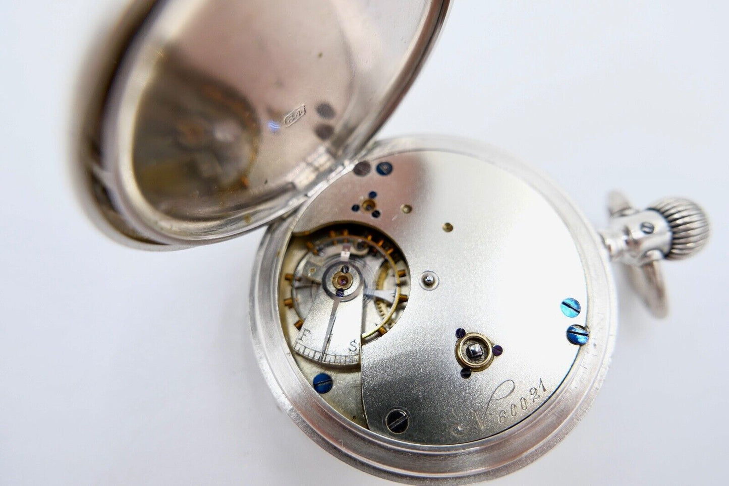 875 / 84 Silber TOBIAS Savonette Taschenuhr Ø 51mm N. 60021 11 Rubins Russland - Antikhandel-Stuttgart