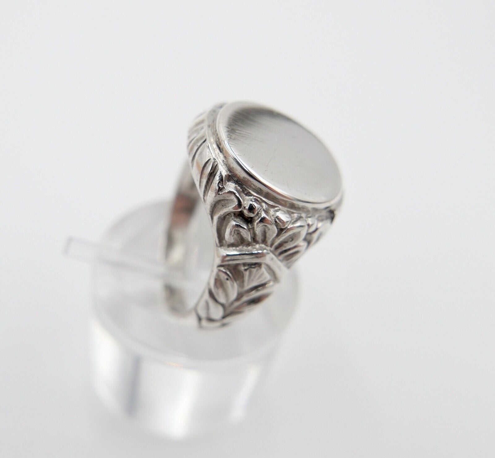 Jugendstil Siegelring OHNE MONOGRAMM Herrenring 835 Silber Größe 58 anpassbar - Antikhandel-Stuttgart