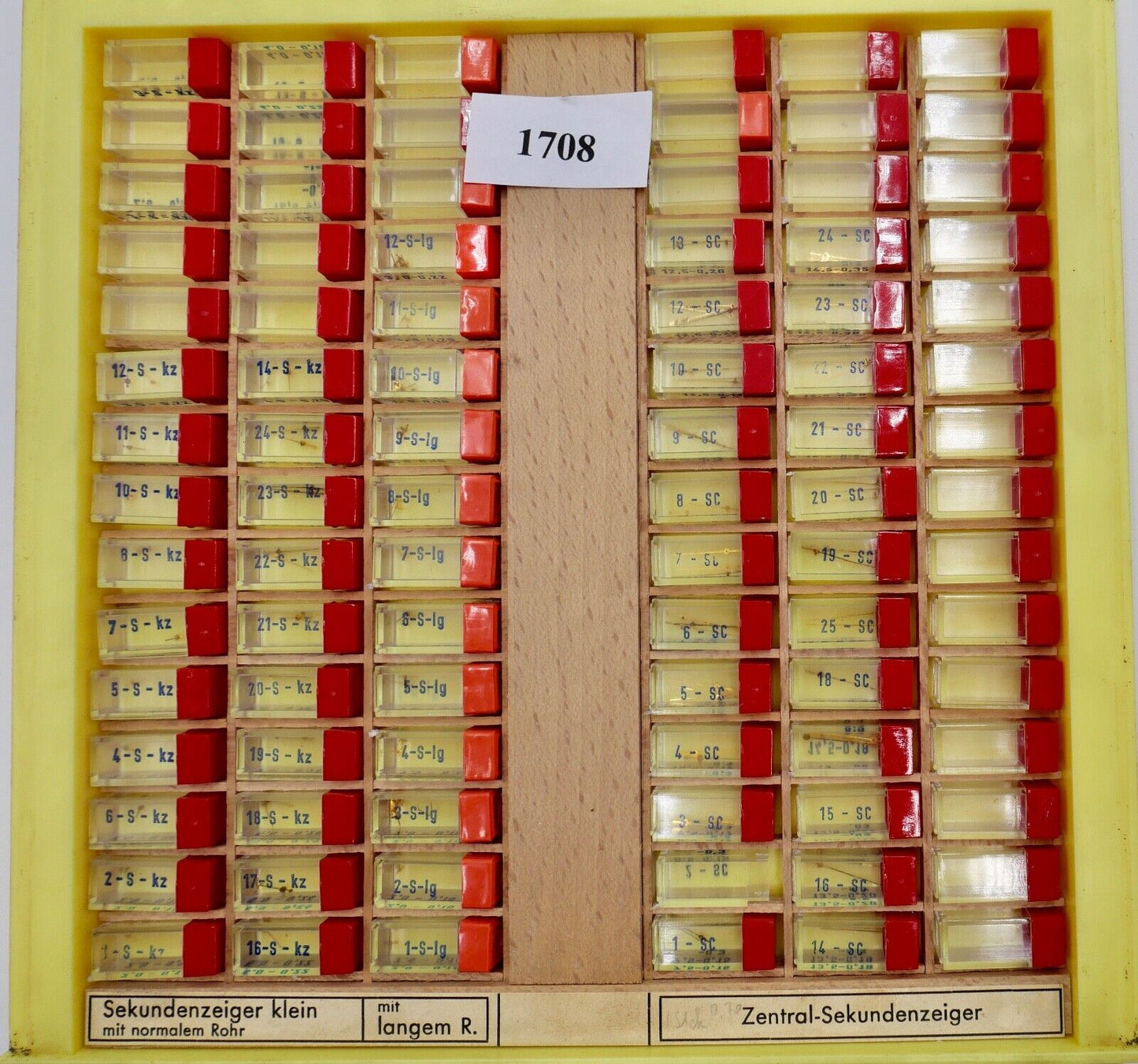 Konvolut Sekundenzeiger SC Zeiger NEU Ersatzteile BOLEY Uhrzeiger ( NOS ) Gold - Antikhandel-Stuttgart