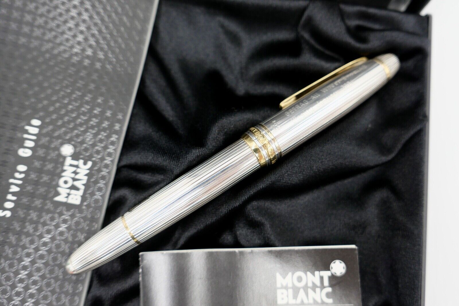 MONTBLANC Kolbenfüller Solitaire Le Grand MEISTERSTÜCK 1468 Silber GETRAG WHEEL - Antikhandel-Stuttgart