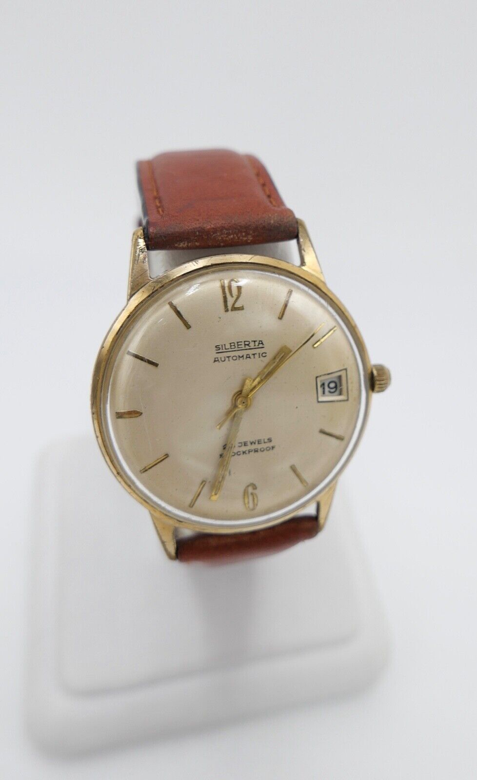 SILBERTA Gold Plated 1970er Jahre Herrenuhr Ø 33 mm Automatic FB197 - Antikhandel-Stuttgart