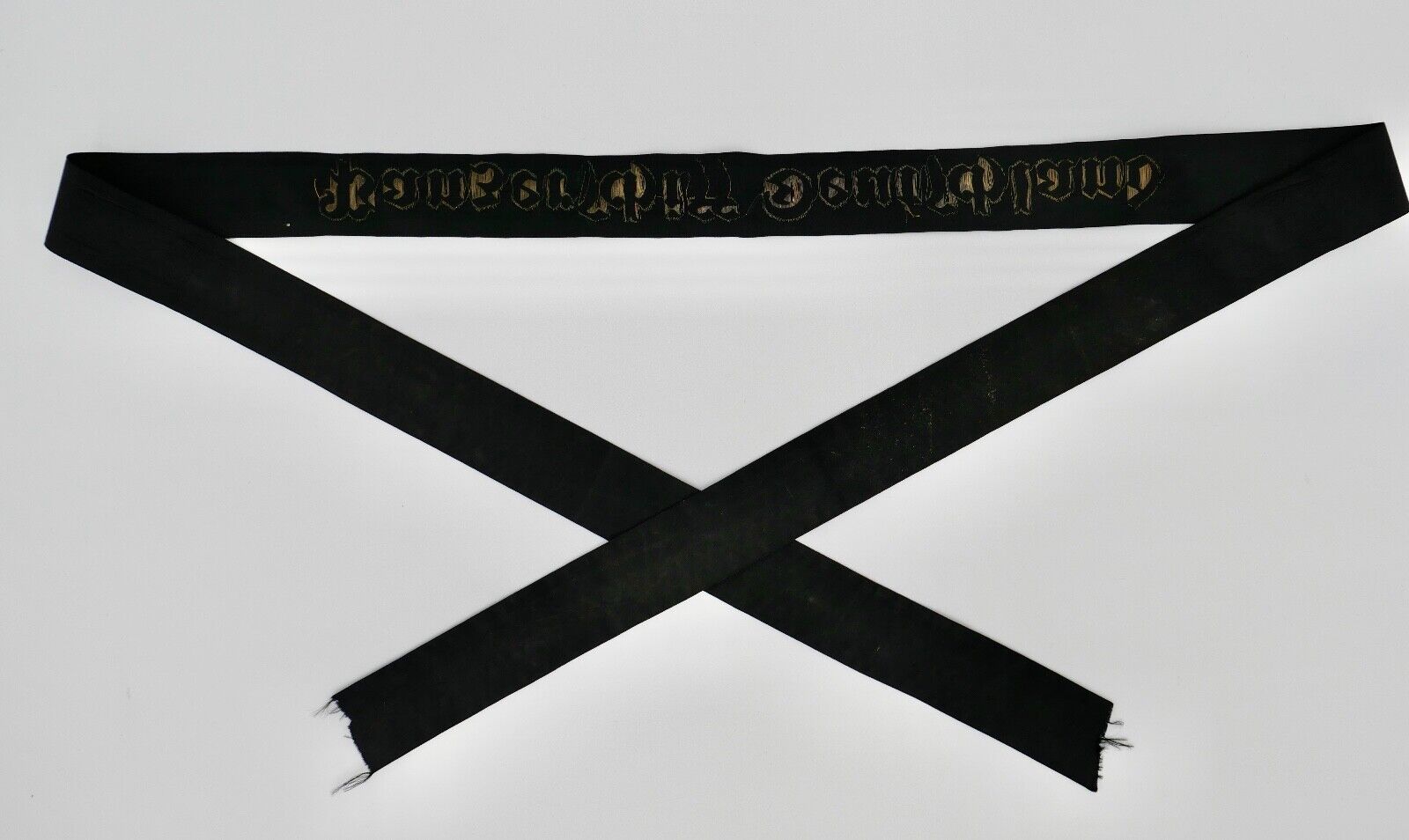 Mützenband " Panzerschiff Deutschland " Kriegsmarine WK WW Cap Tally Original - Antikhandel-Stuttgart