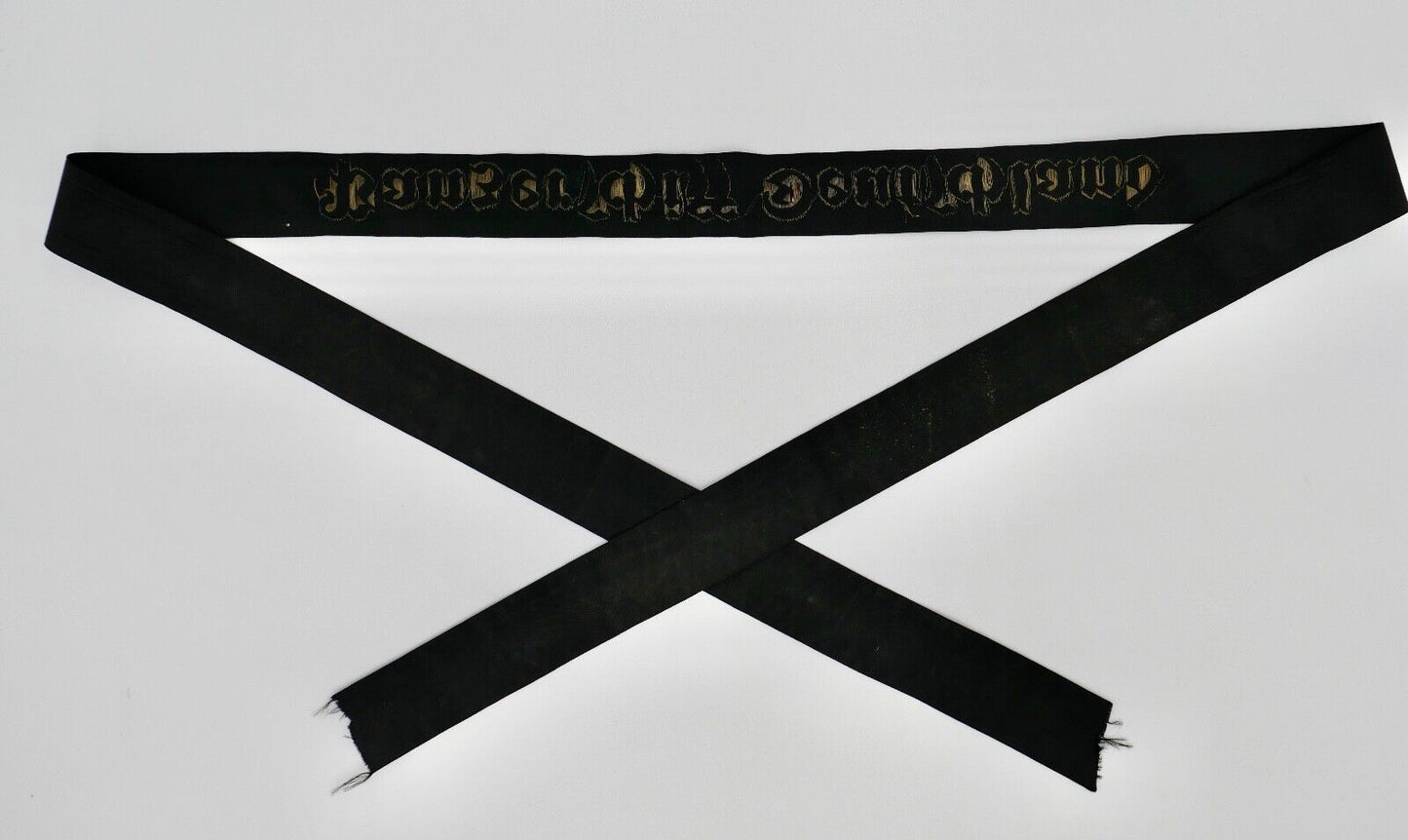 Mützenband " Panzerschiff Deutschland " Kriegsmarine WK WW Cap Tally Original - Antikhandel-Stuttgart