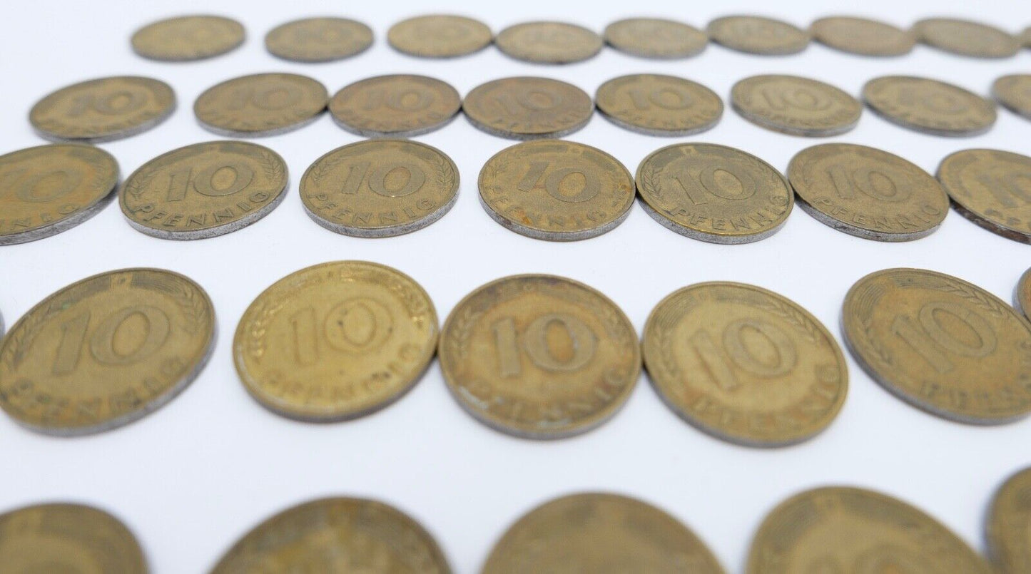 47x 10 Pfennig 1950 D F G J Jäger J. 383 s-vz - Antikhandel-Stuttgart