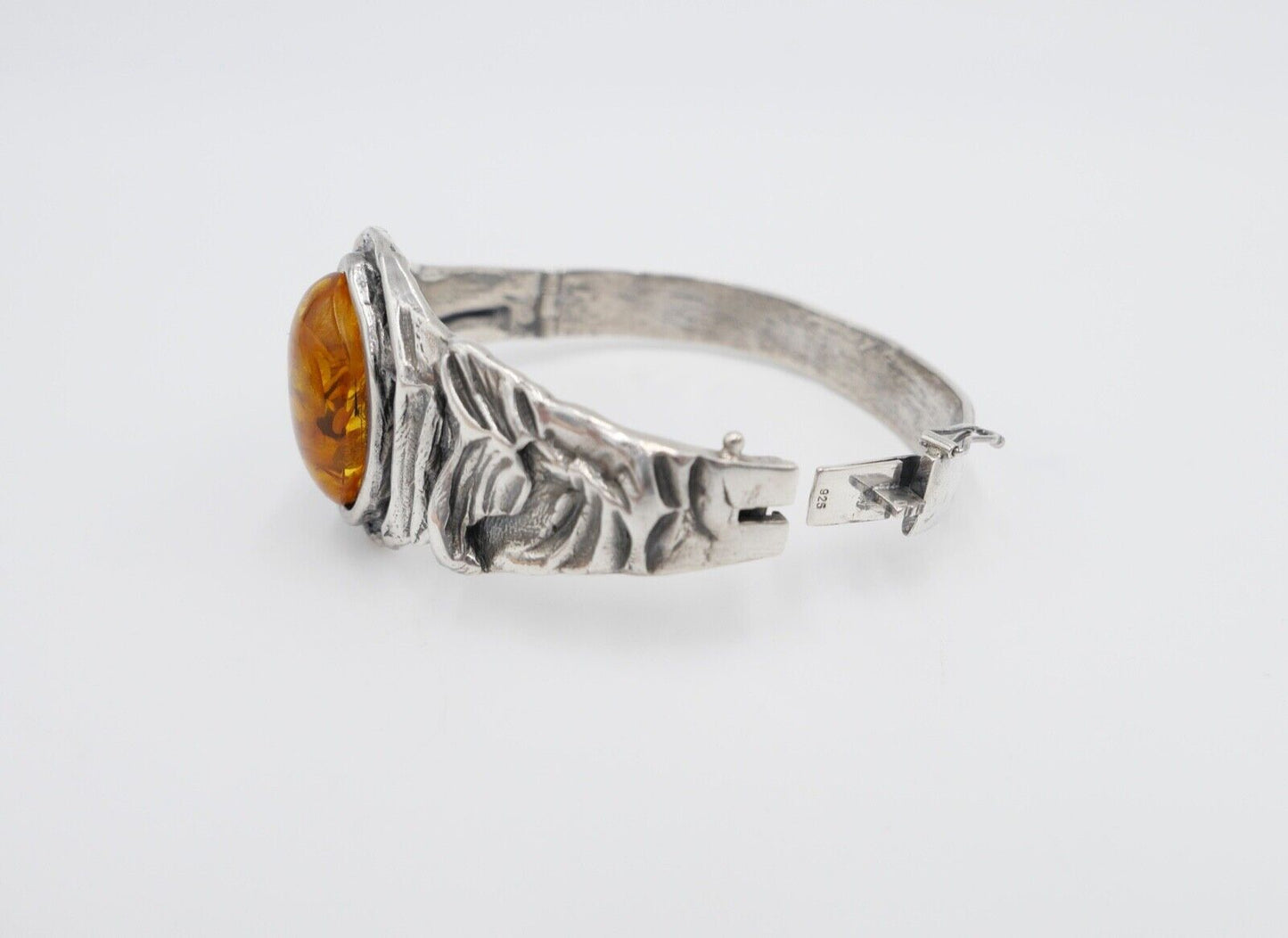 vintage Silber 925 Bernstein Armband Armreif Armspange Sterlingsilber - Antikhandel-Stuttgart