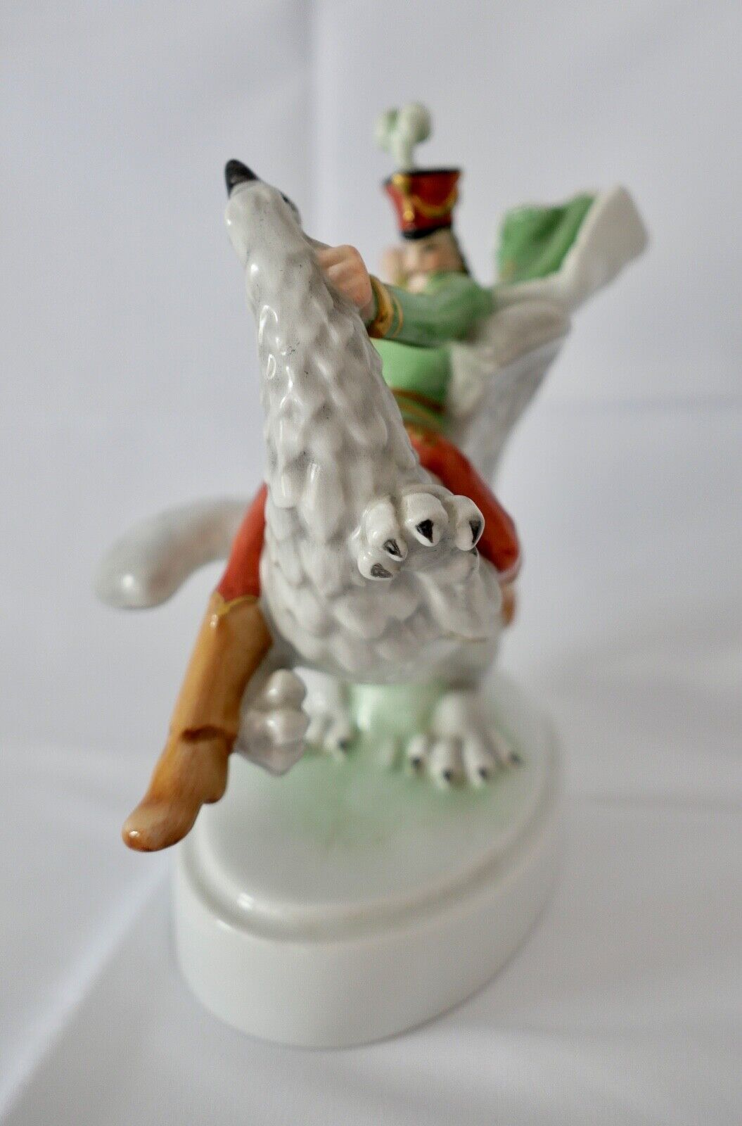 Porzellan Figur Herend Ungarisch Soldat auf Drache 21cm Husar kämpft Drache 5498 - Antikhandel-Stuttgart