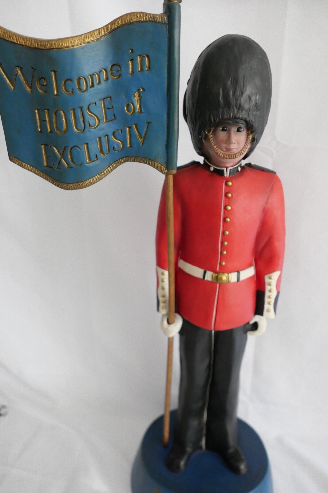 Pipe Tobaccos Werbefigur 1970er Jahre  56,5 cm Welcome in house of Exclusiv