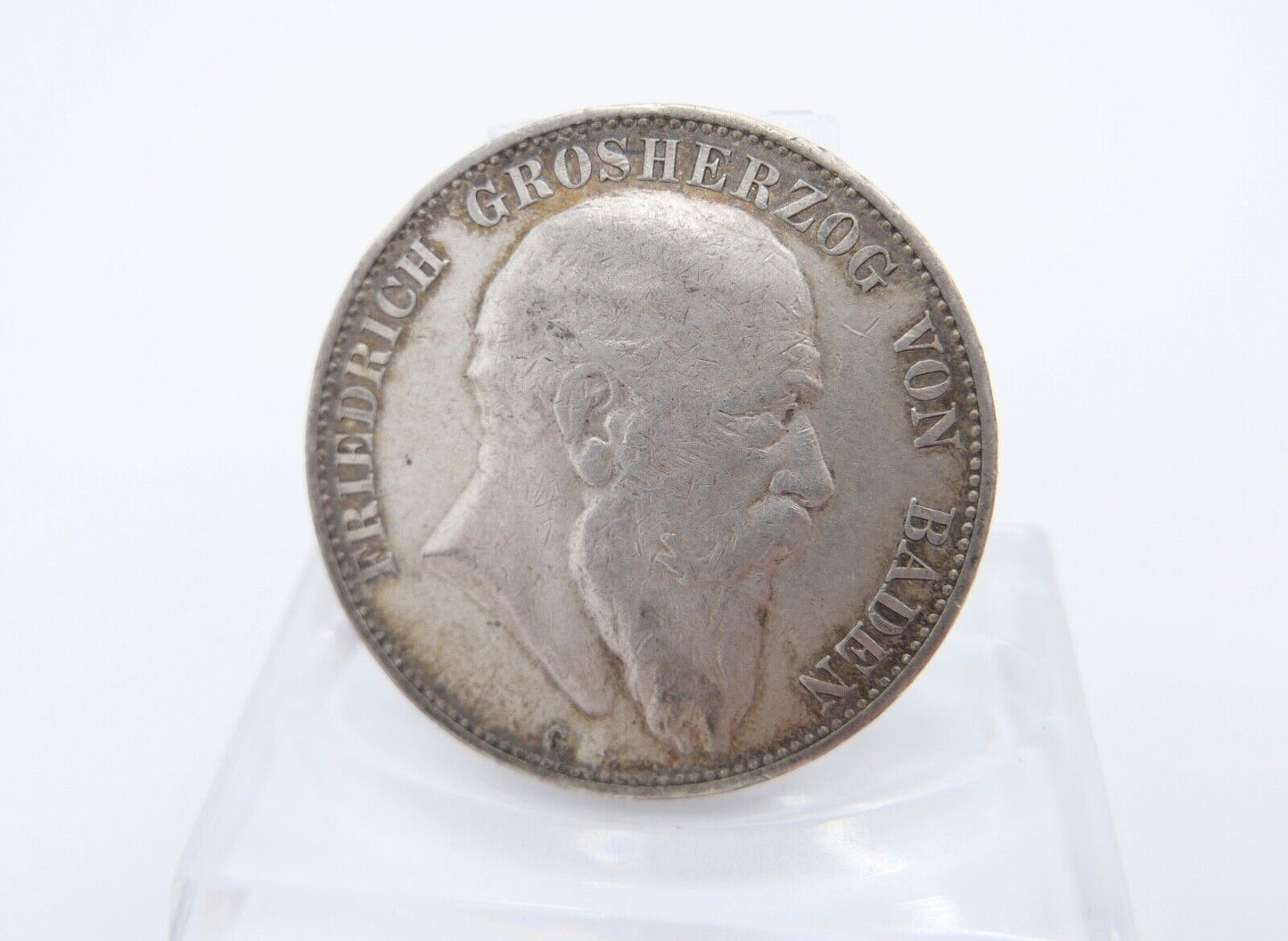 5 Mark Silbermünze Friedrich Großherzog von Baden 1907 G Jäger J.33 ss - vz - Antikhandel-Stuttgart