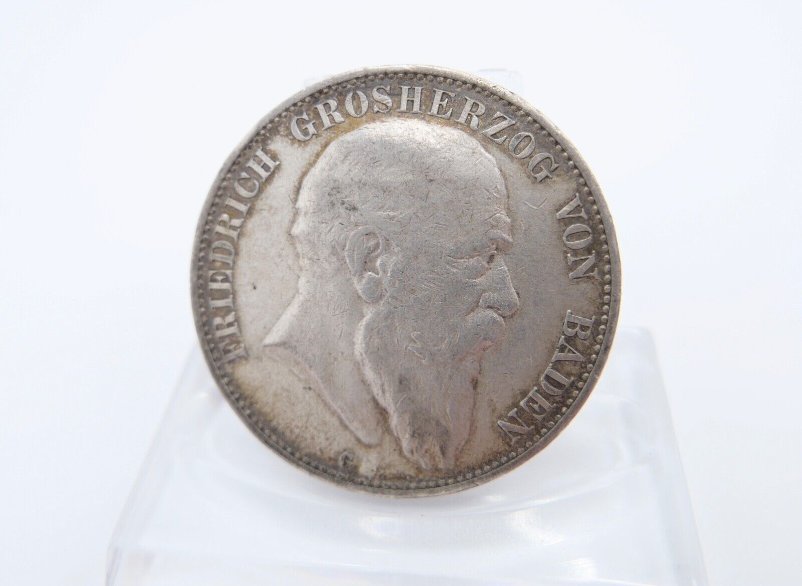 5 Mark Silbermünze Friedrich Großherzog von Baden 1907 G Jäger J.33 ss - vz - Antikhandel-Stuttgart