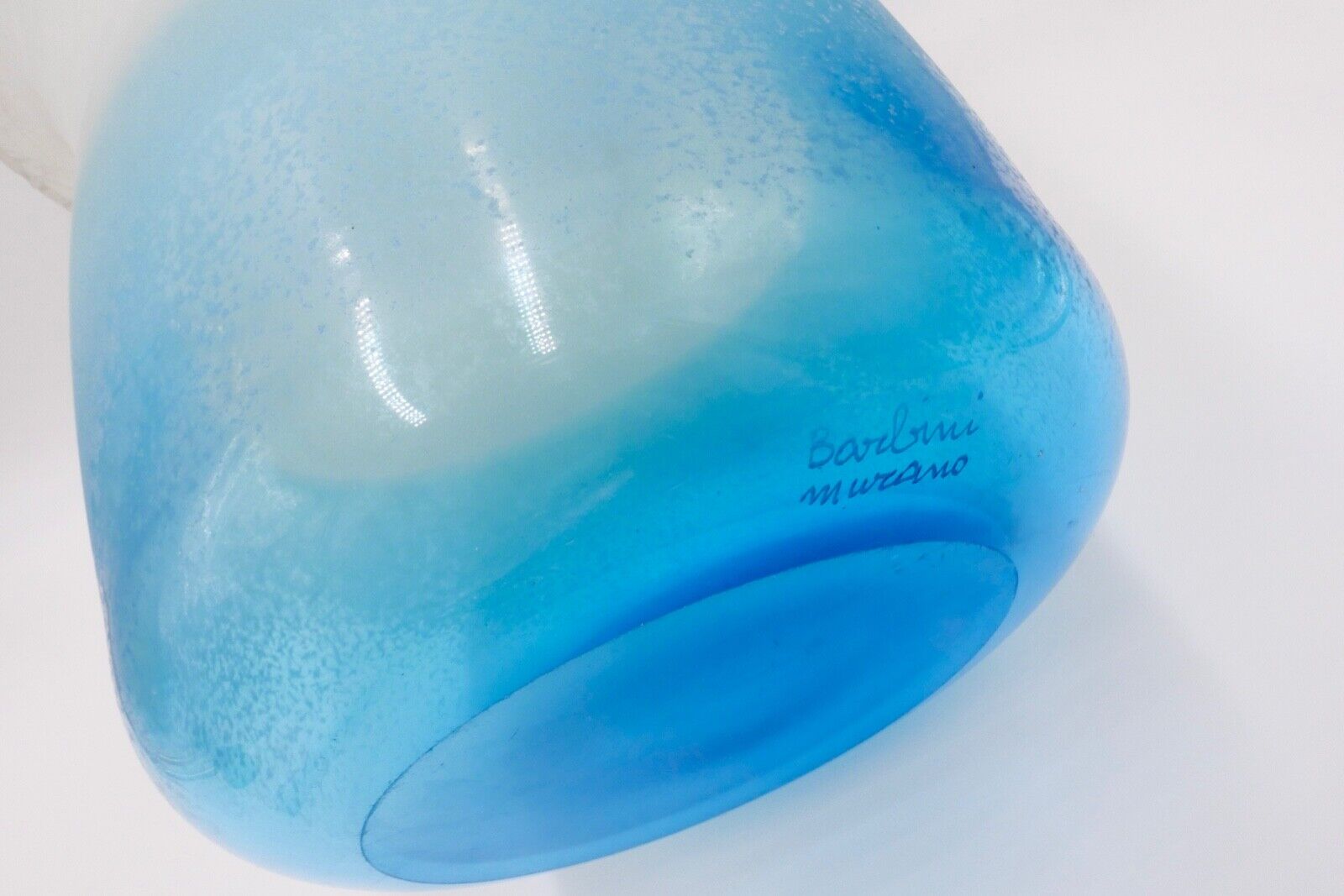 1980er Jahre ALFREDO BARBINI XL 7 Kg Vase Bodenvase signiert Murano Glas - Antikhandel-Stuttgart