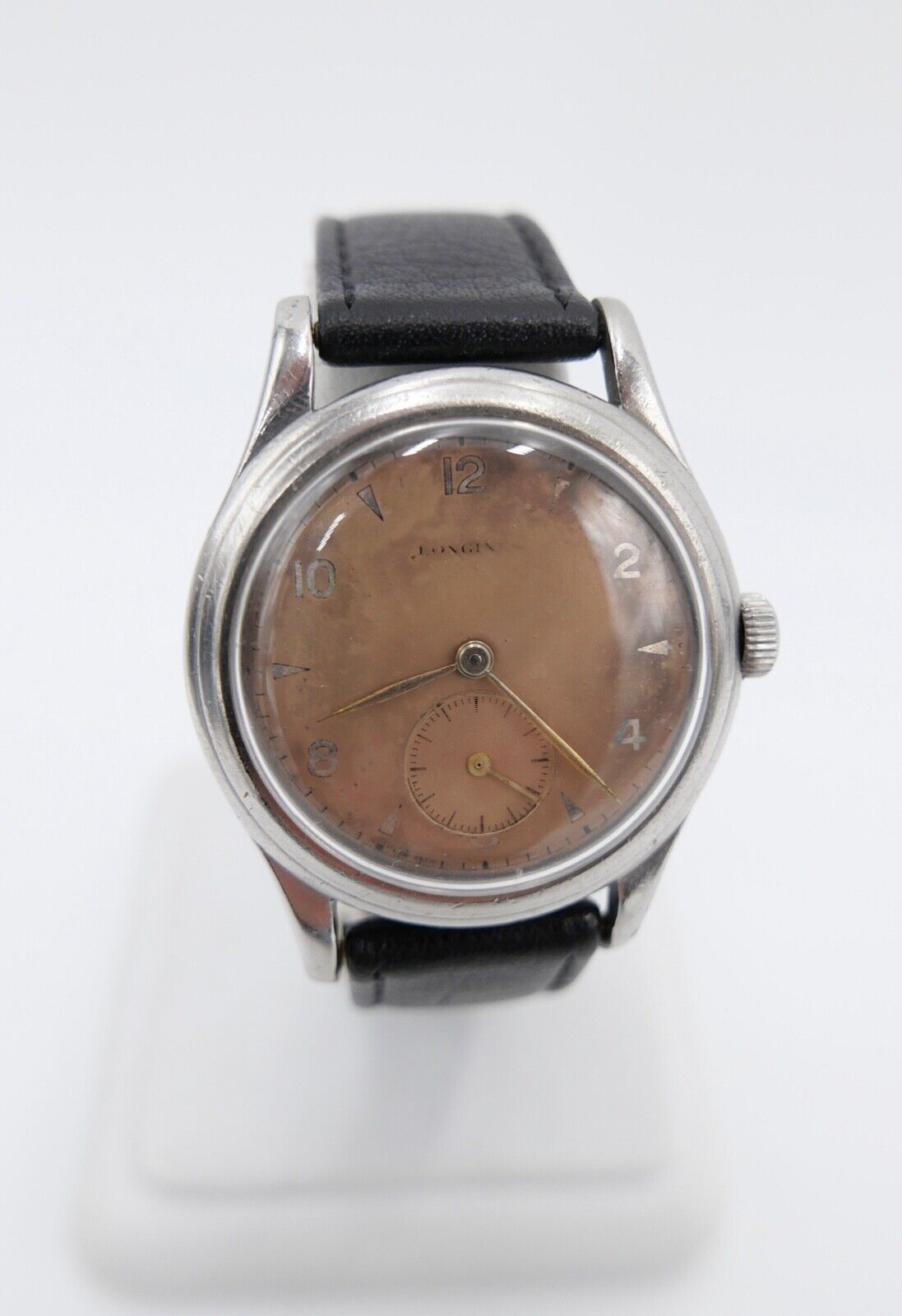 Alte LONGINES aus 1946 Herrenuhr Ø 33 mm Edelstahl - Antikhandel-Stuttgart