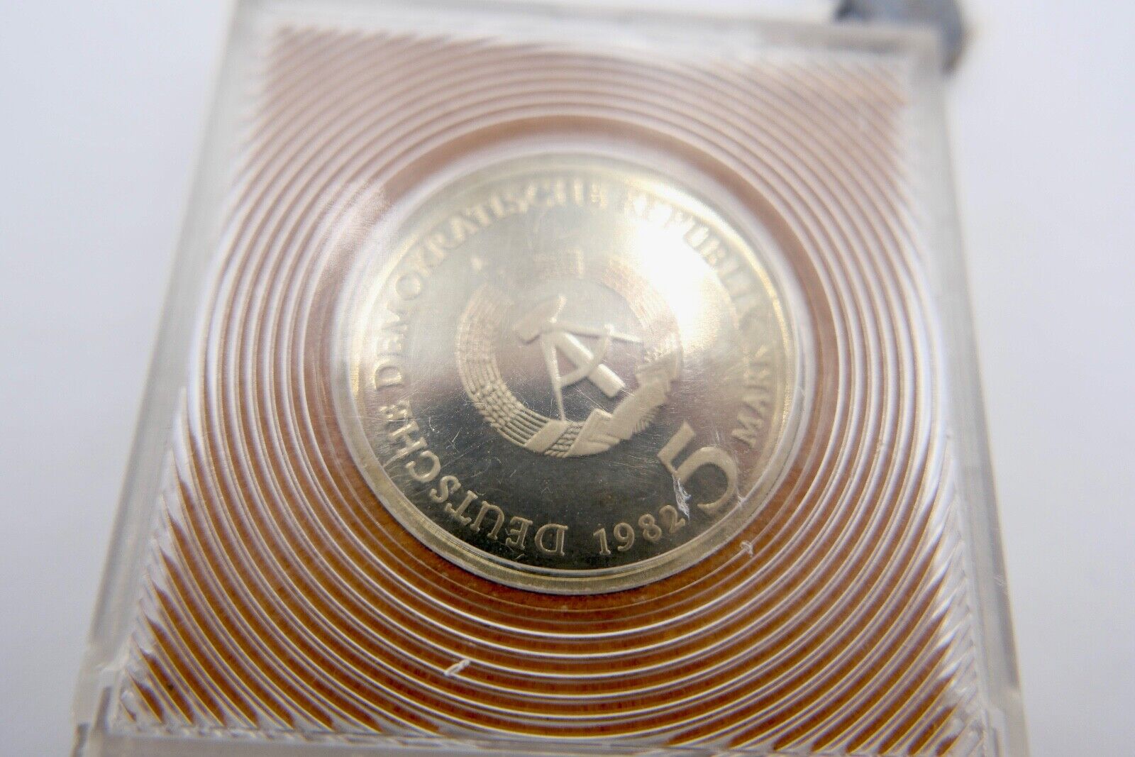 5 Mark DDR 1982 PP Wartburg bei Eisenach Originalbox original verplombt J.1586 - Antikhandel-Stuttgart