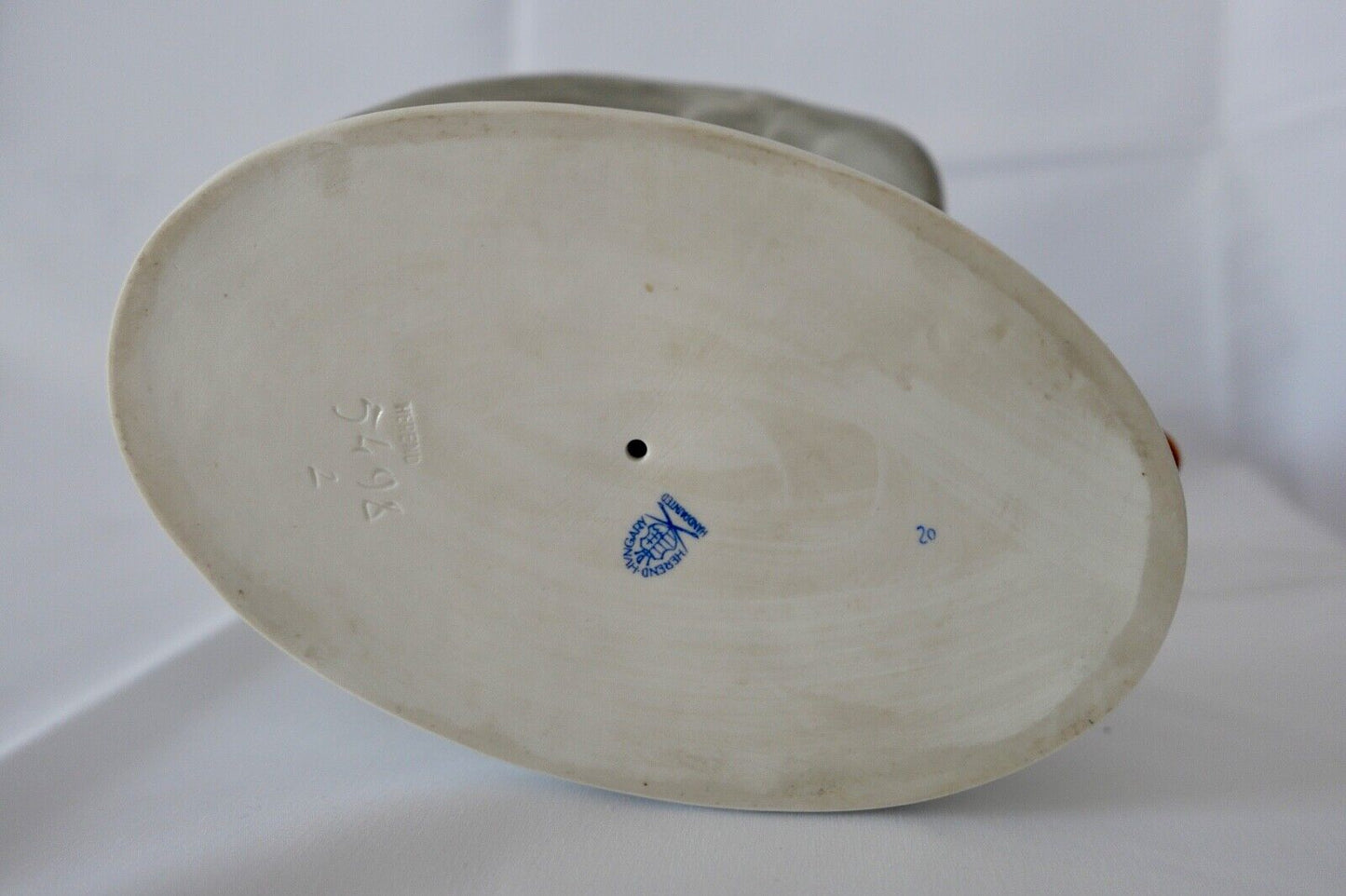 Porzellan Figur Herend Ungarisch Soldat auf Drache 21cm Husar kämpft Drache 5498 - Antikhandel-Stuttgart