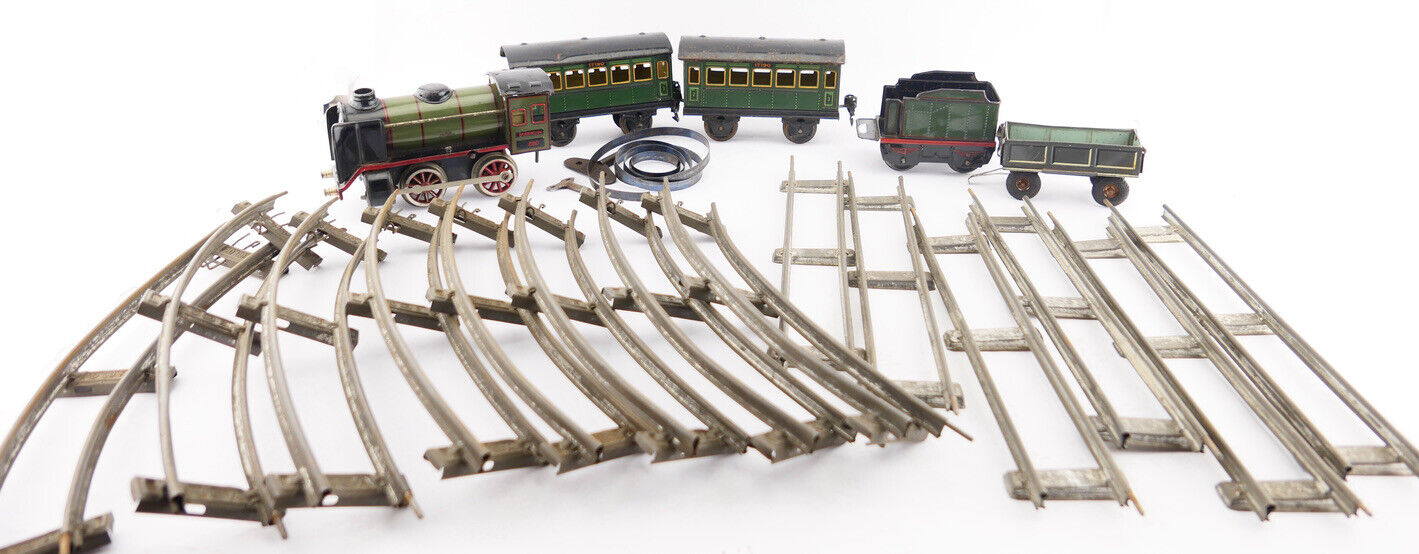 Märklin Blech Lokomotive 880 Tender 889/0 Personenwagen 17190 Güterwagen 365 - Antikhandel-Stuttgart