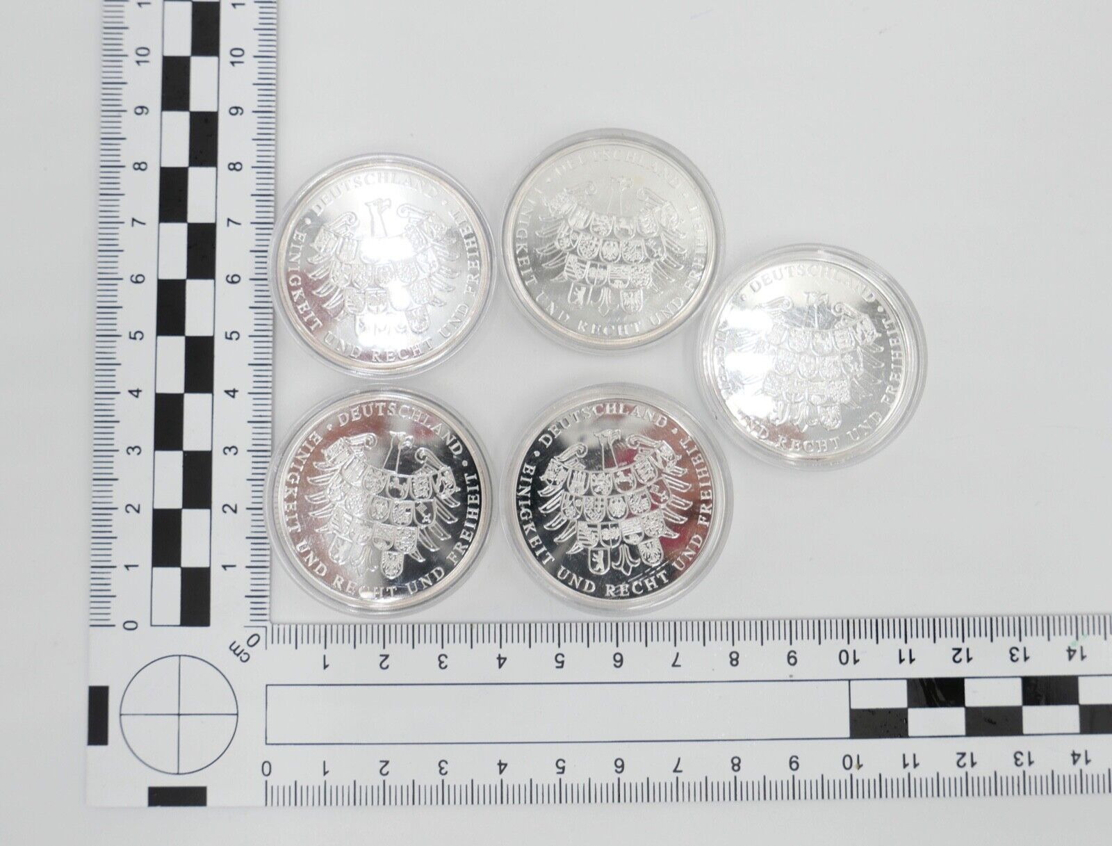 5 Stück Deutsche Sonder Gedenkausgabe - Blauer Planet Erde 2016 Silber 333 - Antikhandel-Stuttgart