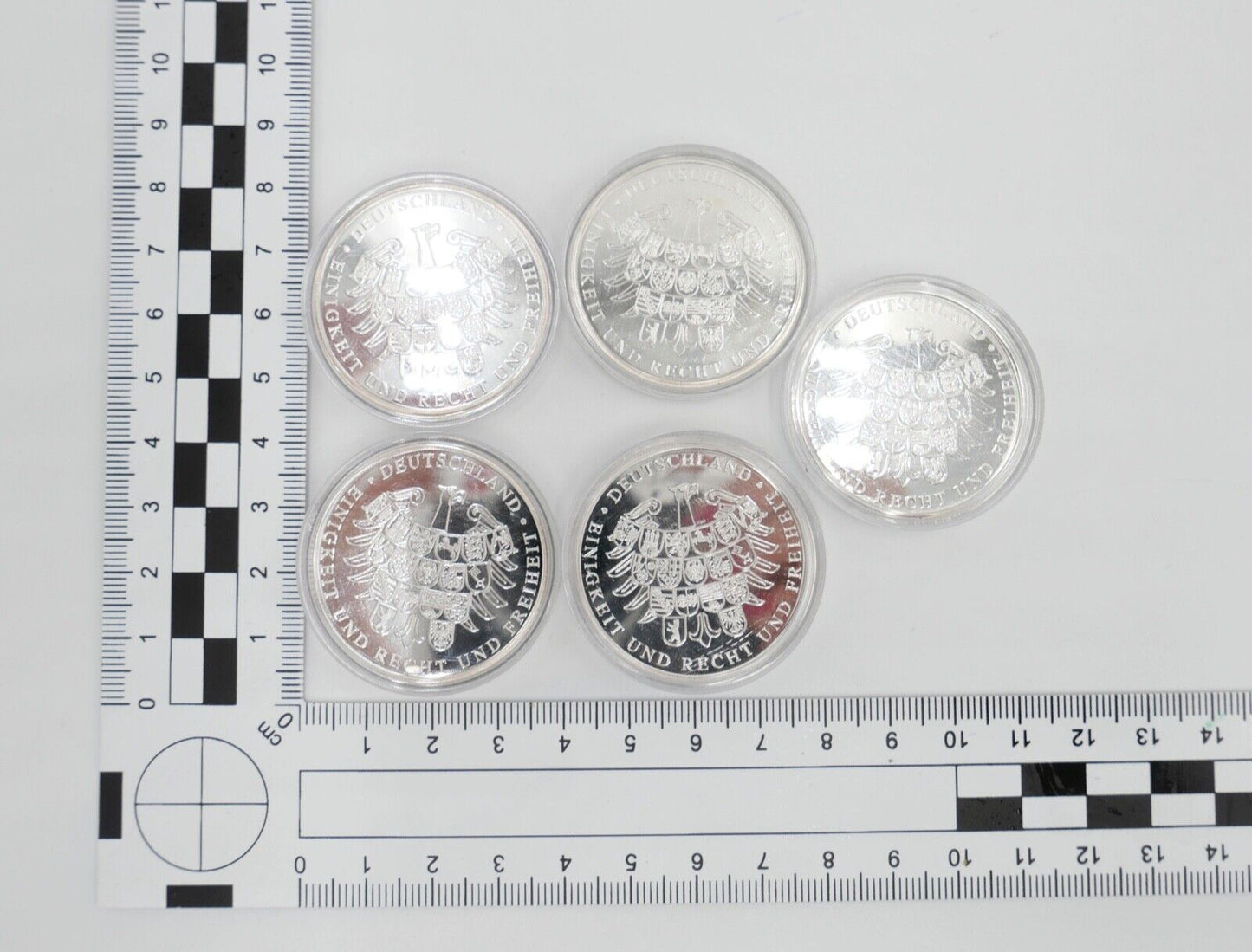 5 Stück Deutsche Sonder Gedenkausgabe - Blauer Planet Erde 2016 Silber 333 - Antikhandel-Stuttgart