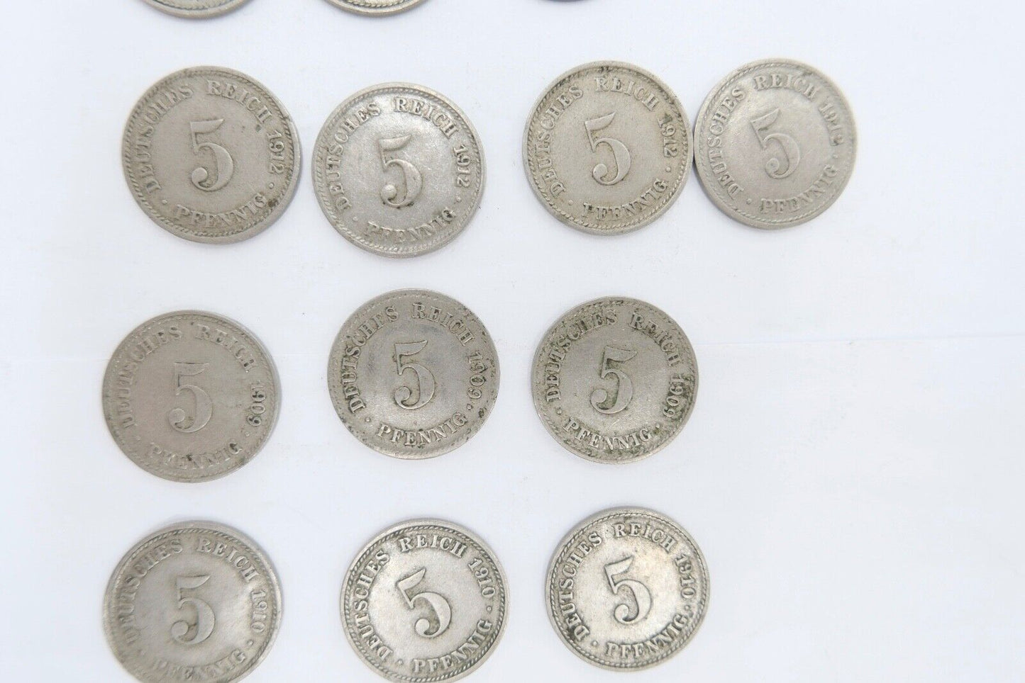46x 5 Pfennig 1906 - 1914 A D F G großer Adler Jäger J.12 ss - stg - Antikhandel-Stuttgart