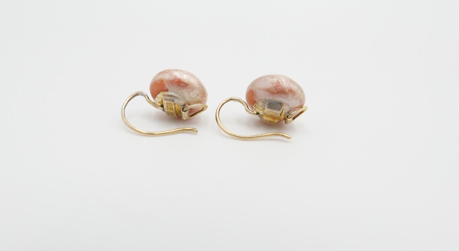 80er Jahre HP 585 / 14K Gold Ø 10mm Perlen Ohrringe Ohrclips Süsswasser Perlen - Antikhandel-Stuttgart