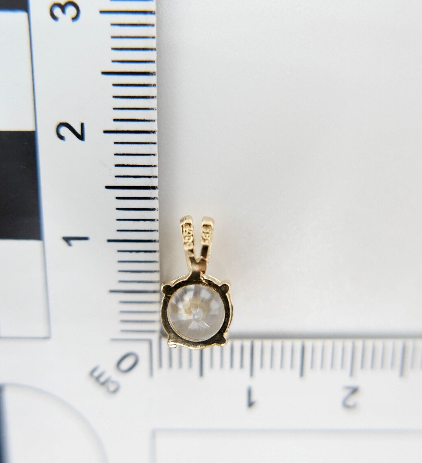 DQCZ Anhänger mit Zirkonia 585 / 14K Gold Gelbgold - Antikhandel-Stuttgart