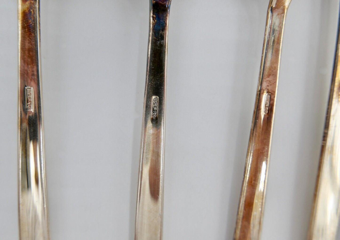 - NEU - 9 Teile BSF DERBY 90er Silber Kaffeelöffel Dessertlöffel Serviergabel - Antikhandel-Stuttgart