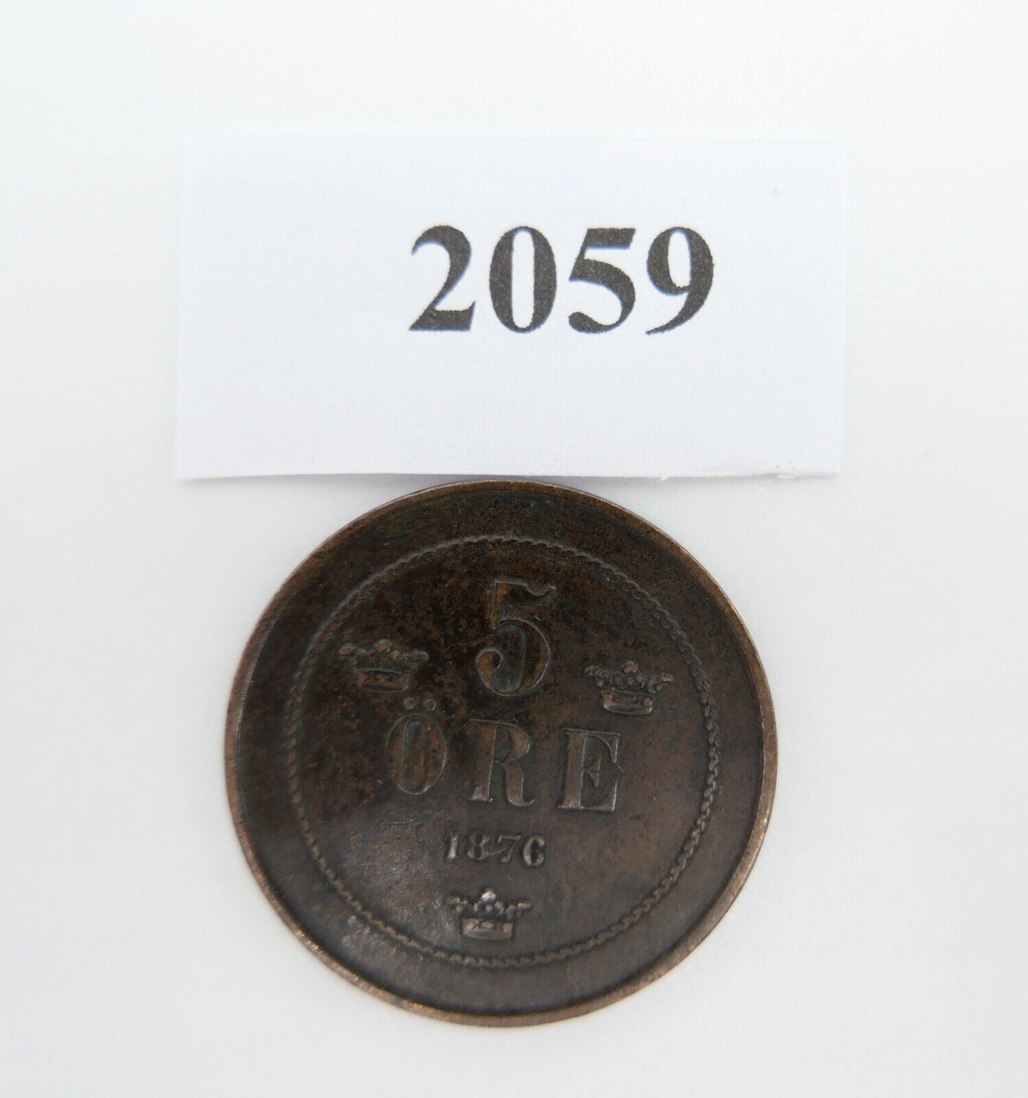 Schweden 5 Öre Øre Ore 1876 vz - vz+ Bronze - Antikhandel-Stuttgart