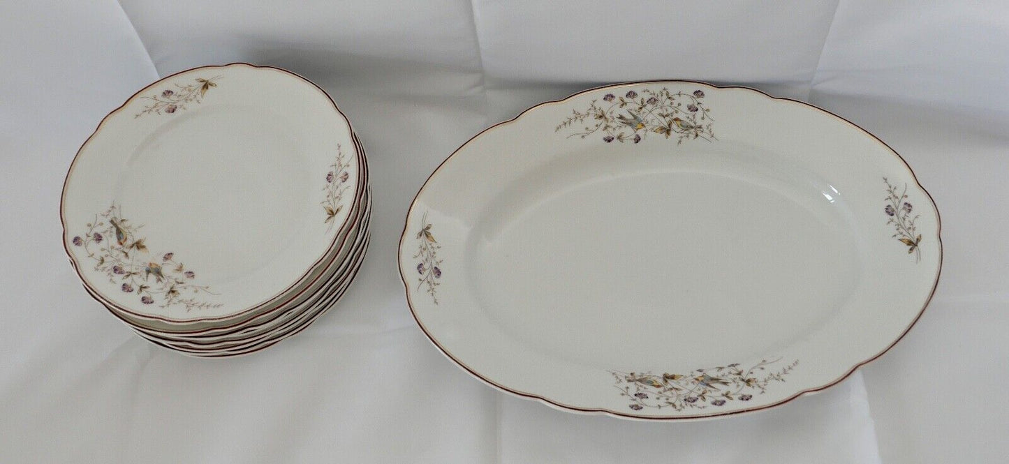 Antikes Jugendstil Friedrich Kaestner Kästner Porzellan 1884-1932 VEILCHEN - Antikhandel-Stuttgart