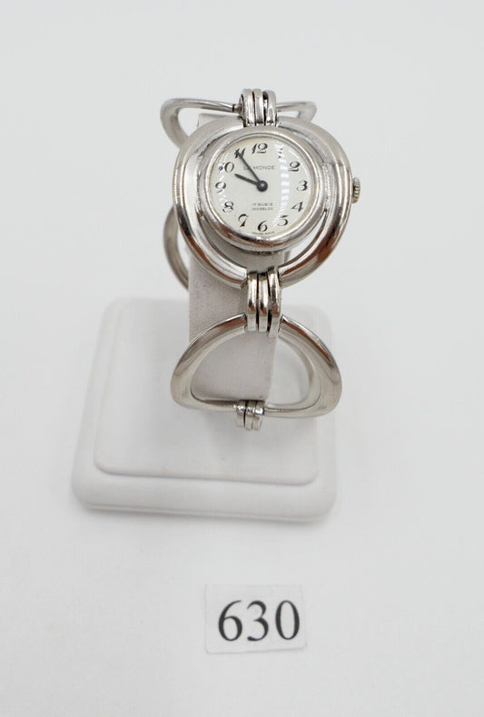 1970er Handaufzug LE MONDE Damen 925 Silber Uhr 45,9 Gr - Antikhandel-Stuttgart