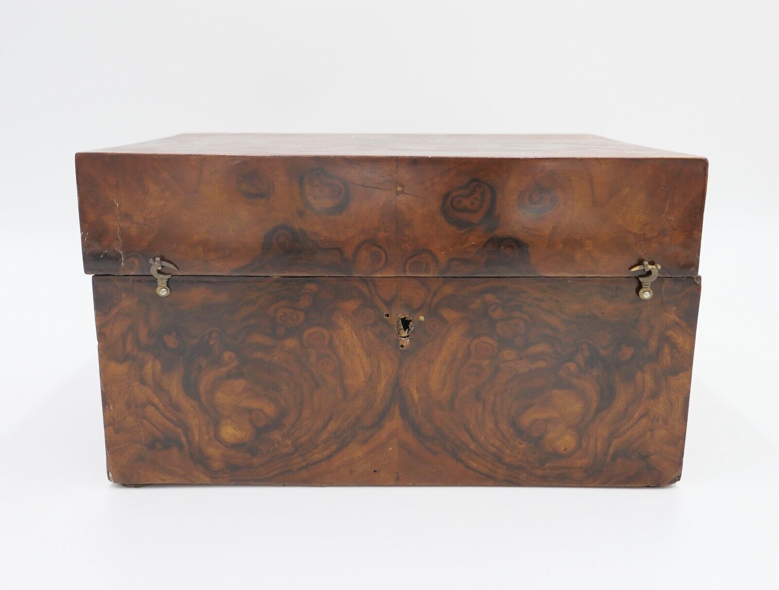 Mitte 19. Jh antike Schatulle Mahagoni 25x16x14 cm Holzkästchen Schmuckschatulle - Antikhandel-Stuttgart