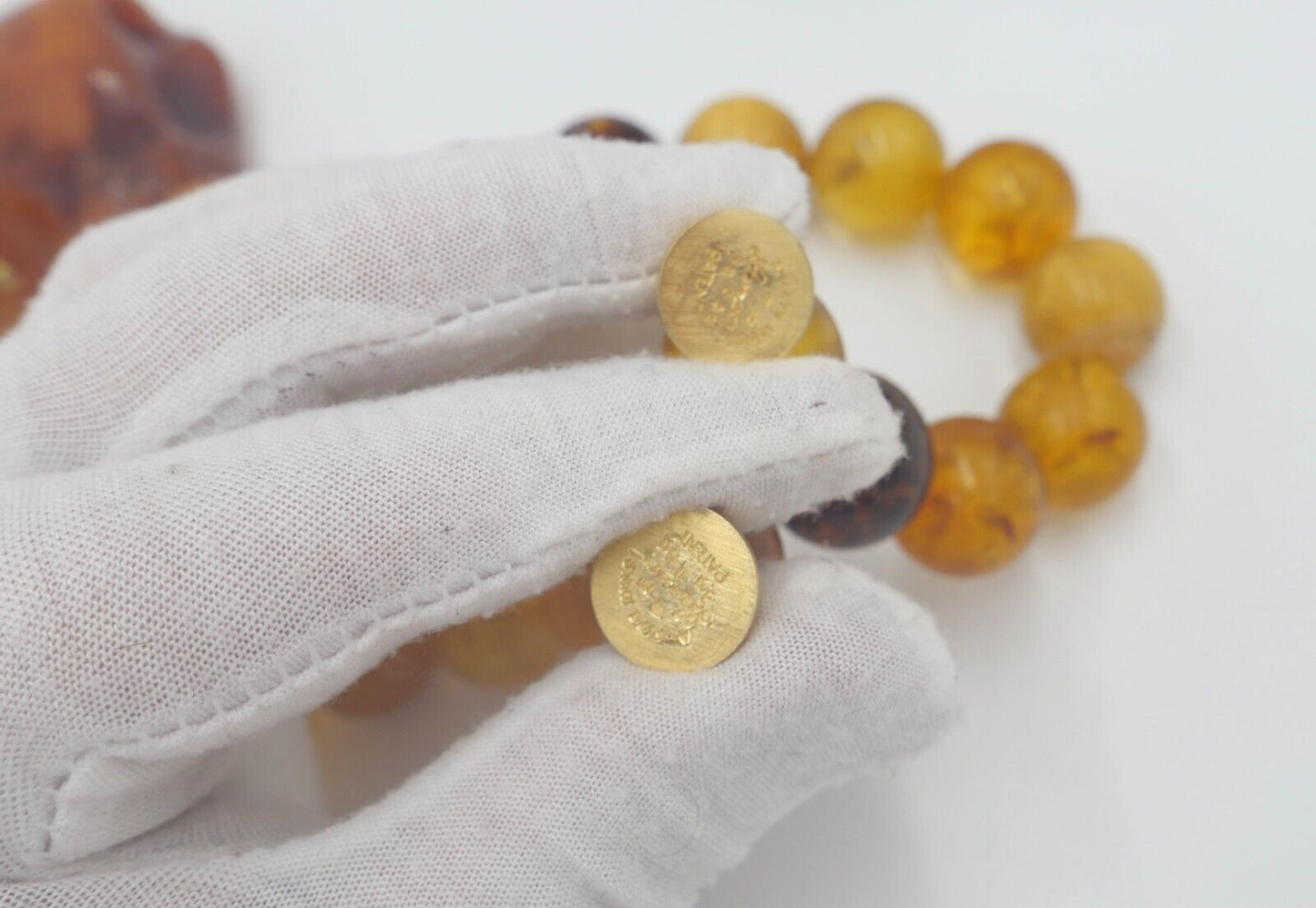 Vintage XXL Bernstein butterscotch Kette Collier Amber 340 Gramm Silber Magnet - Antikhandel-Stuttgart
