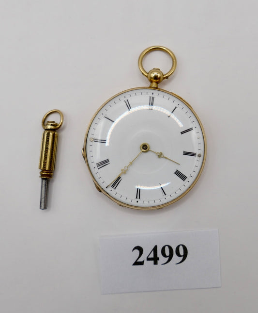 Antike Damen Taschenuhr 750 18K Gold Martin Marchinoille Schlüsselaufzug Geneve