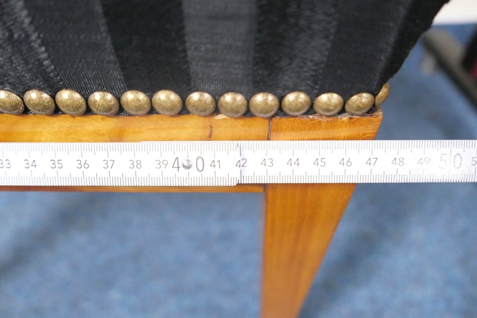 NEUwertig Original Biedermeier um 1820 Holzstuhl Stuhl Sessel Mohair Kirschbaum - Antikhandel-Stuttgart