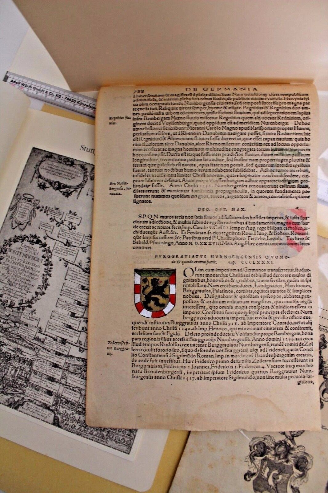 Antike Schriften Geistliche Stammbaum Nürnberg Carlsbad Druck Zeitschrift Posten - Antikhandel-Stuttgart