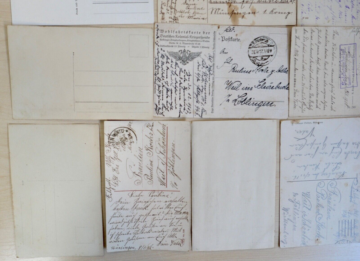 antike Ansichtskarten Postkarten Soldatenbrief Feldpost 1. WK deutsches Reich - Antikhandel-Stuttgart