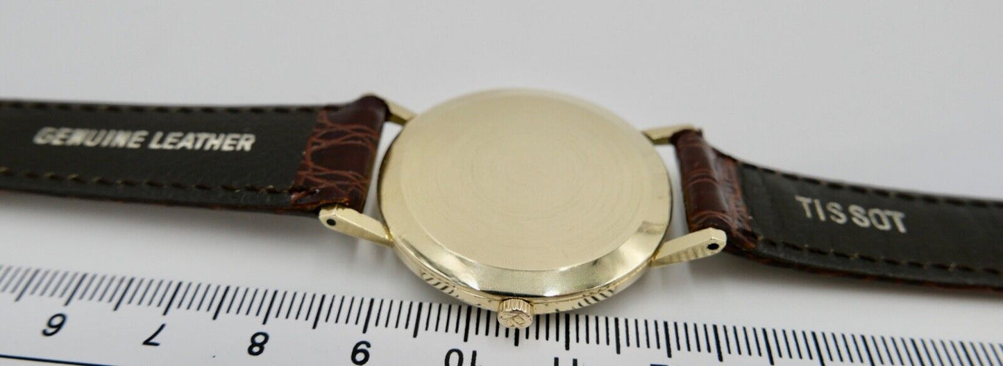 Tissot 585 14K Gold Herenuhr 1960er Handaufzug Cal. 781-1 Ref. 6391 NEUwertig - Antikhandel-Stuttgart