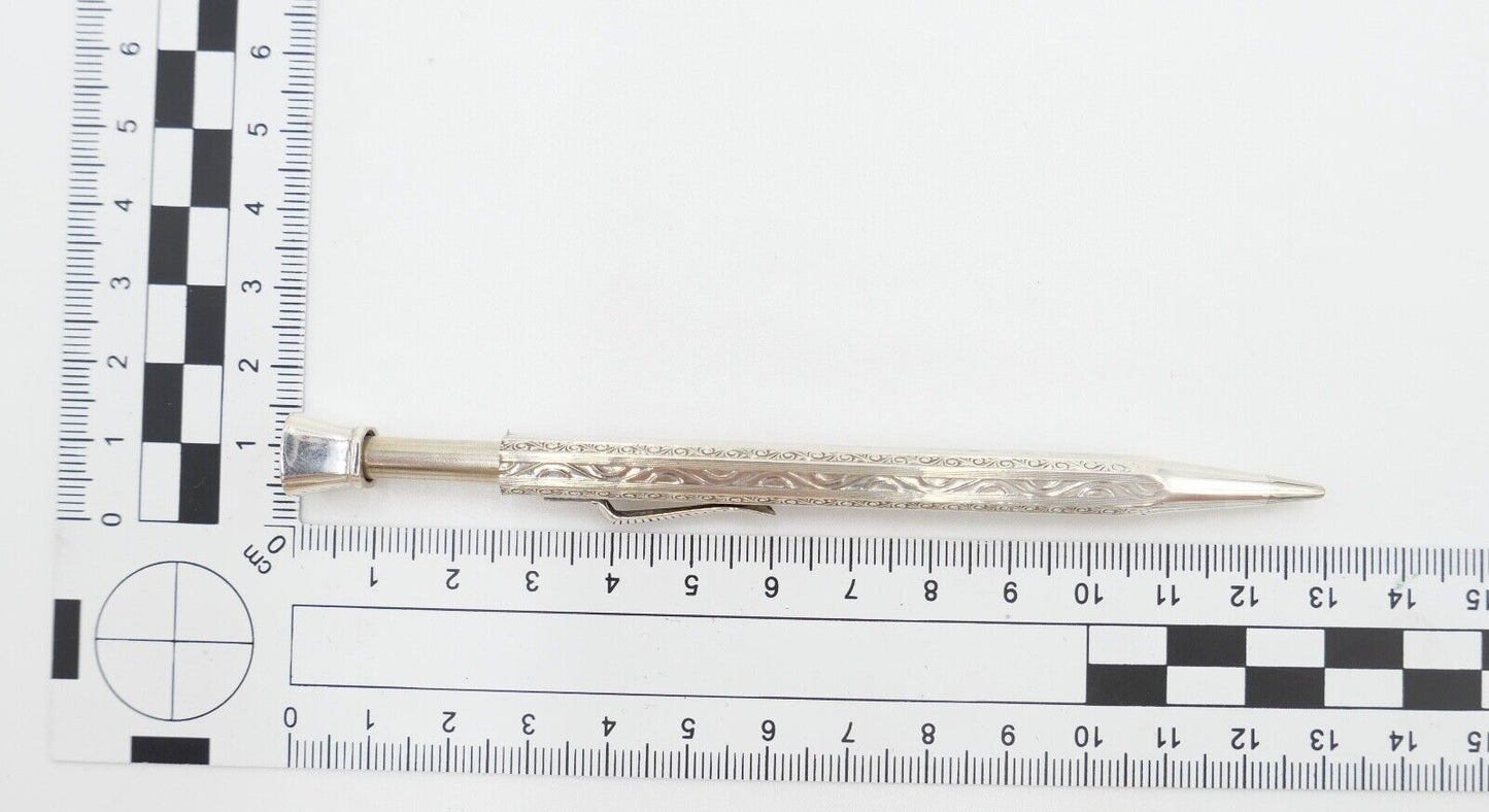 Jugendstil Bleistift Stift für Minen LN - Laurin Silber 835 - Antikhandel-Stuttgart