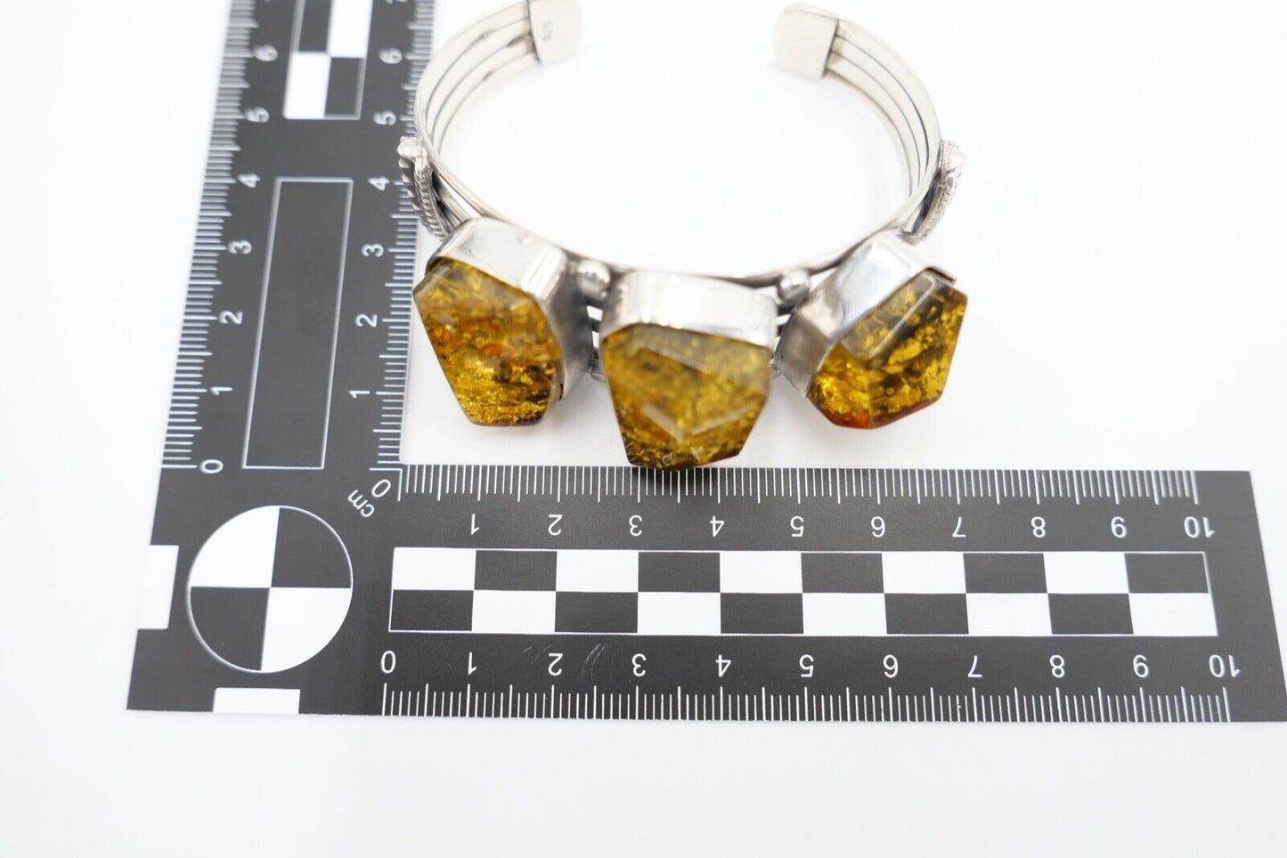 Silber 925 Bernstein Armband Armreif Sterlingsilber - Antikhandel-Stuttgart