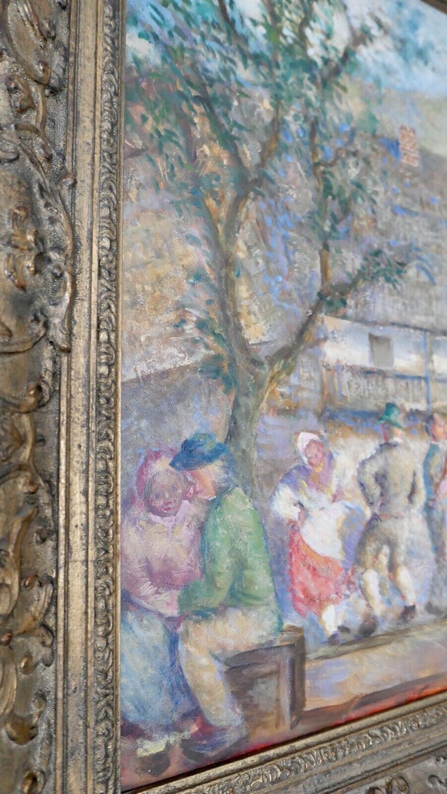 Ölgemälde " Erhard Amadeus Dier " (1893-1969) Wien BAUERNTANZ 95x75cm 1930-40er - Antikhandel-Stuttgart