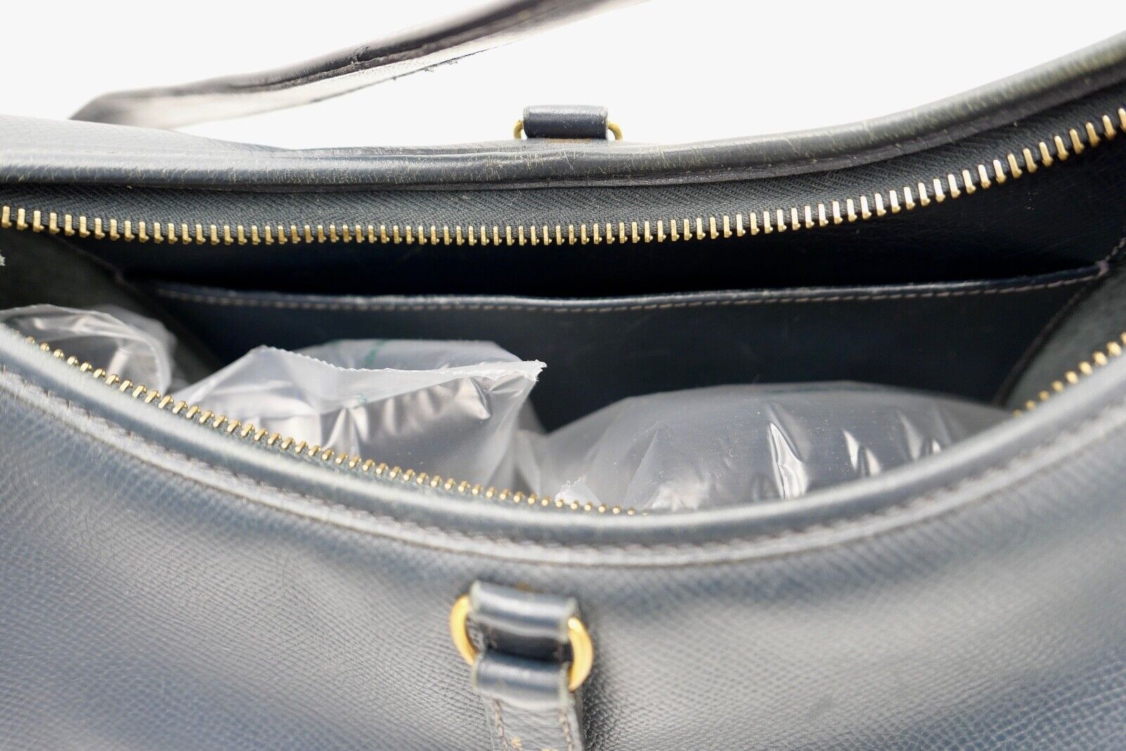 Original HERMÈS HERMES Paris Vintage Marine Blau Leder Damen Handtasche 30x30cm - Antikhandel-Stuttgart