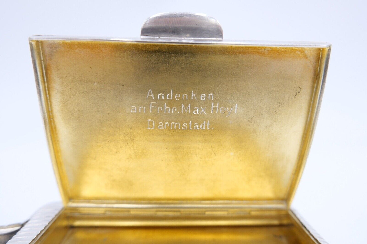 Louis Kuppenheim massiv Zigarettenetui Streichholzfach 800 Silber 140, 8 Gr - Antikhandel-Stuttgart