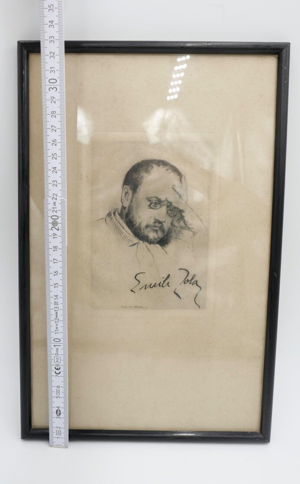 Kopie Émile Zola, mit Unterschrift ( aus dem Leben ); Gustav Courbet - Antikhandel-Stuttgart