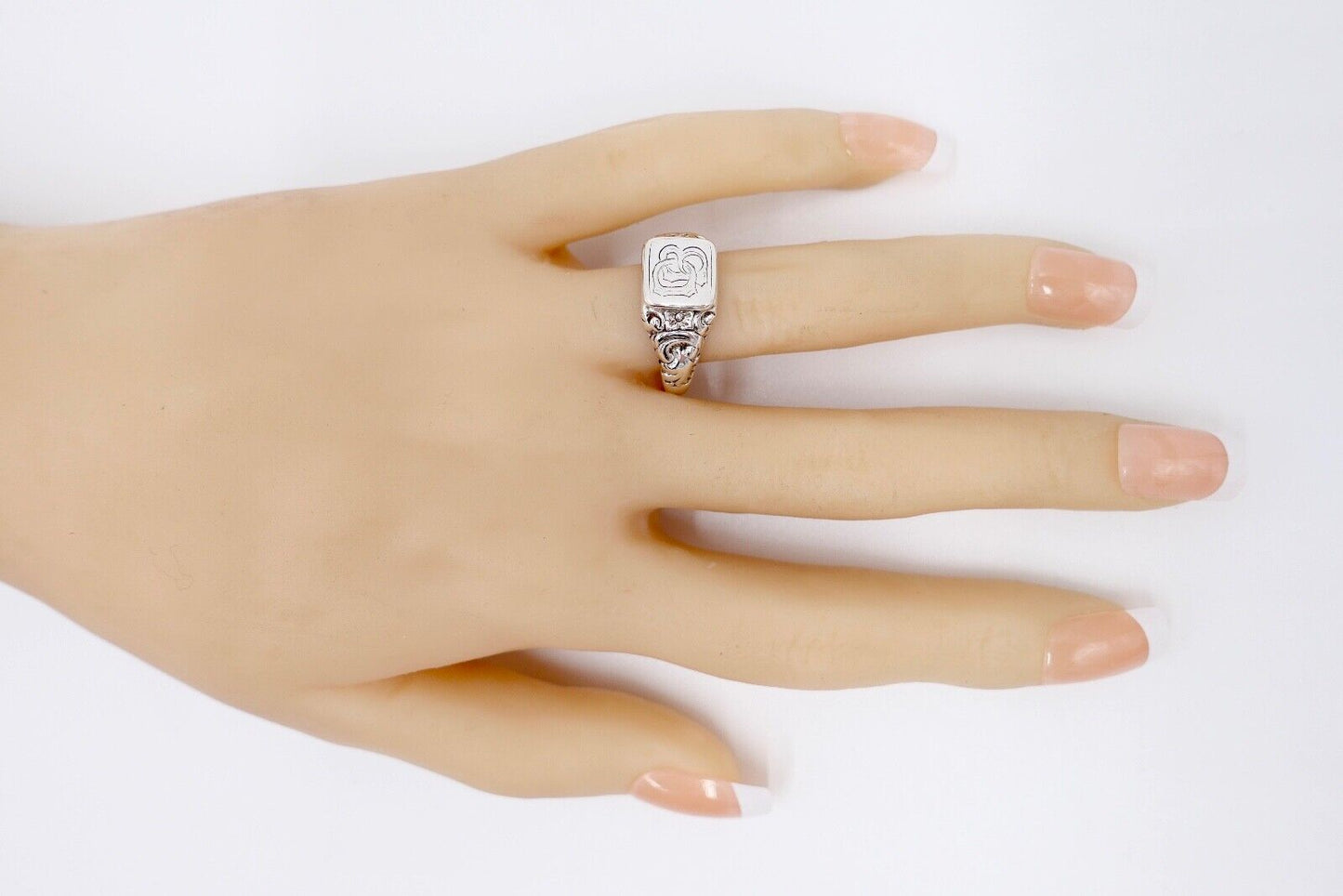 Siegelring Jugendstil Monogramm DB BD Herrenring Ring 835 Silber Gr. 58 - Antikhandel-Stuttgart